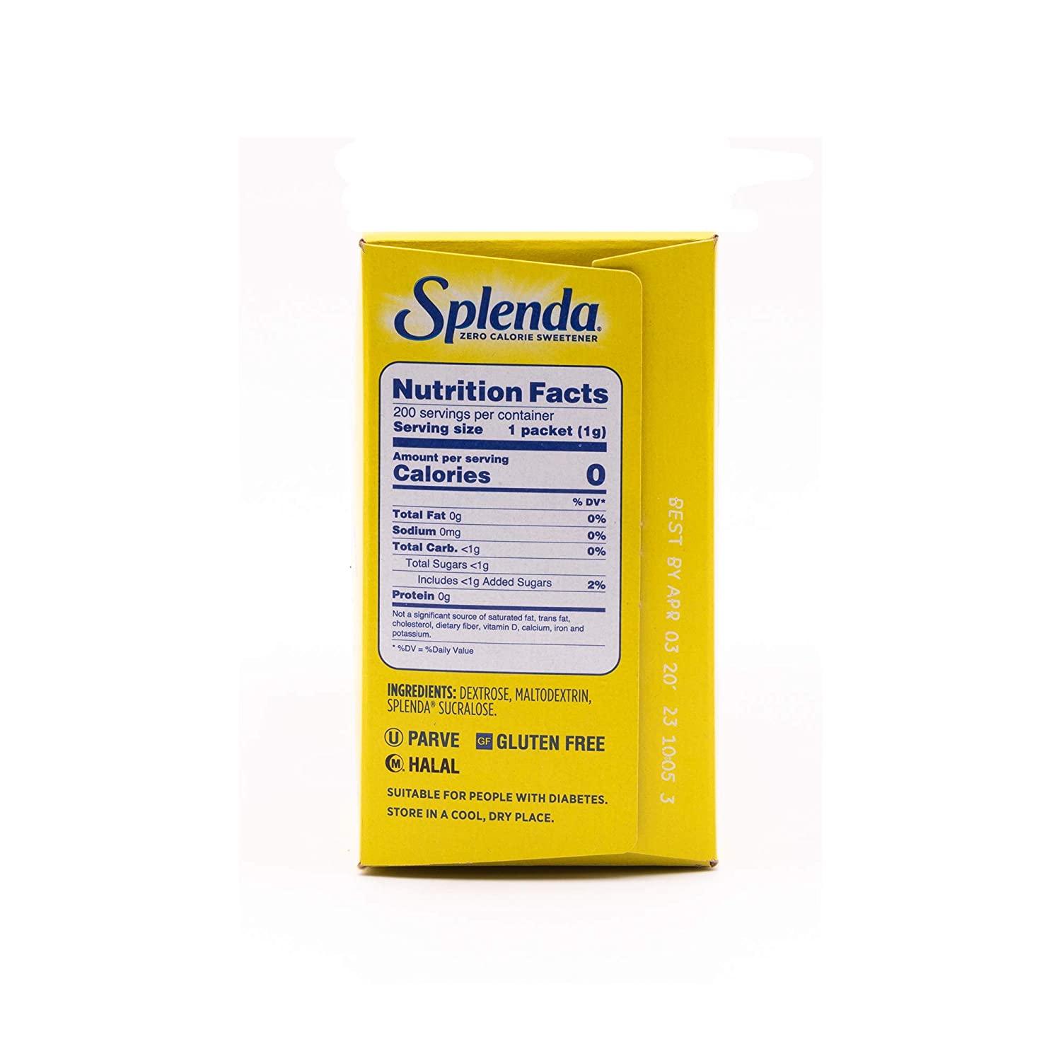 Splenda Packet Nutrition Facts Besto Blog