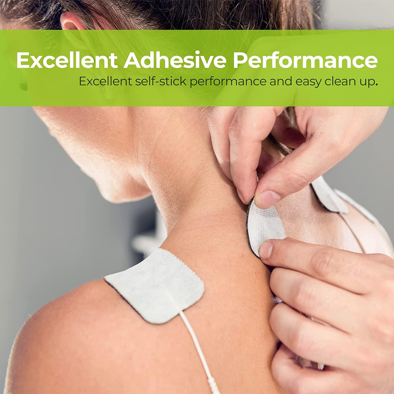 AUVON TENS Unit Pads 2"X4" 10 Pcs, 3rd Gen LatexFree Rectangular