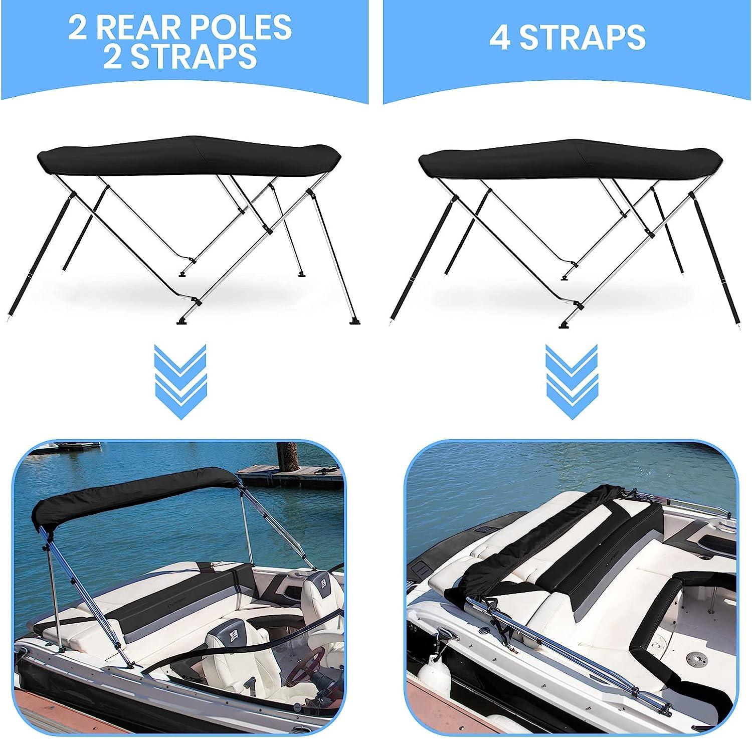 Leader Accessories 10 Colors 3 Bow 4 Bow Bimini Top Cover for Boat