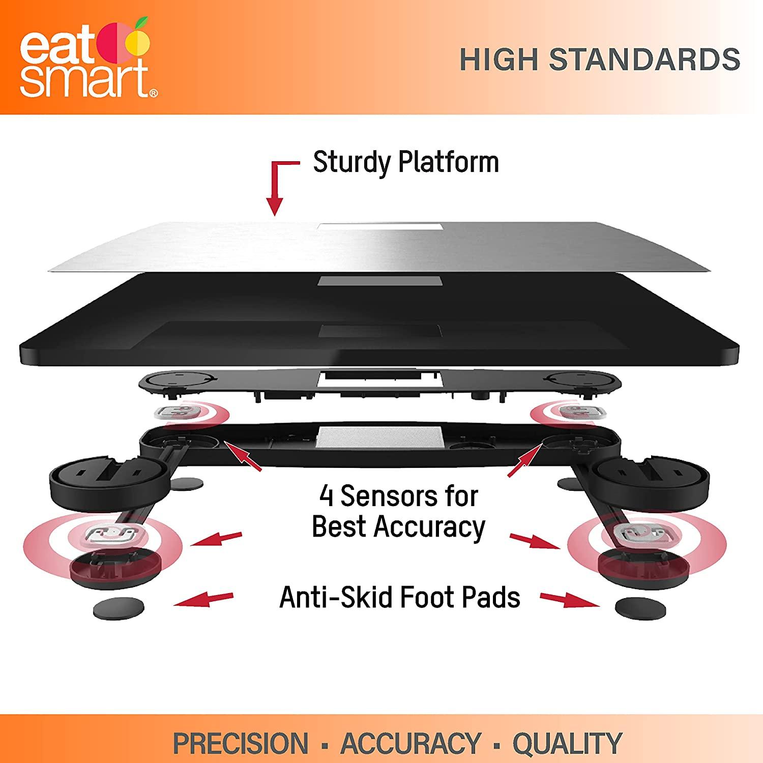 EatSmart Precision 550 Pound Extra-High Capacity Digital Bathroom Scale  with Extra-Wide Platform ESBS-56