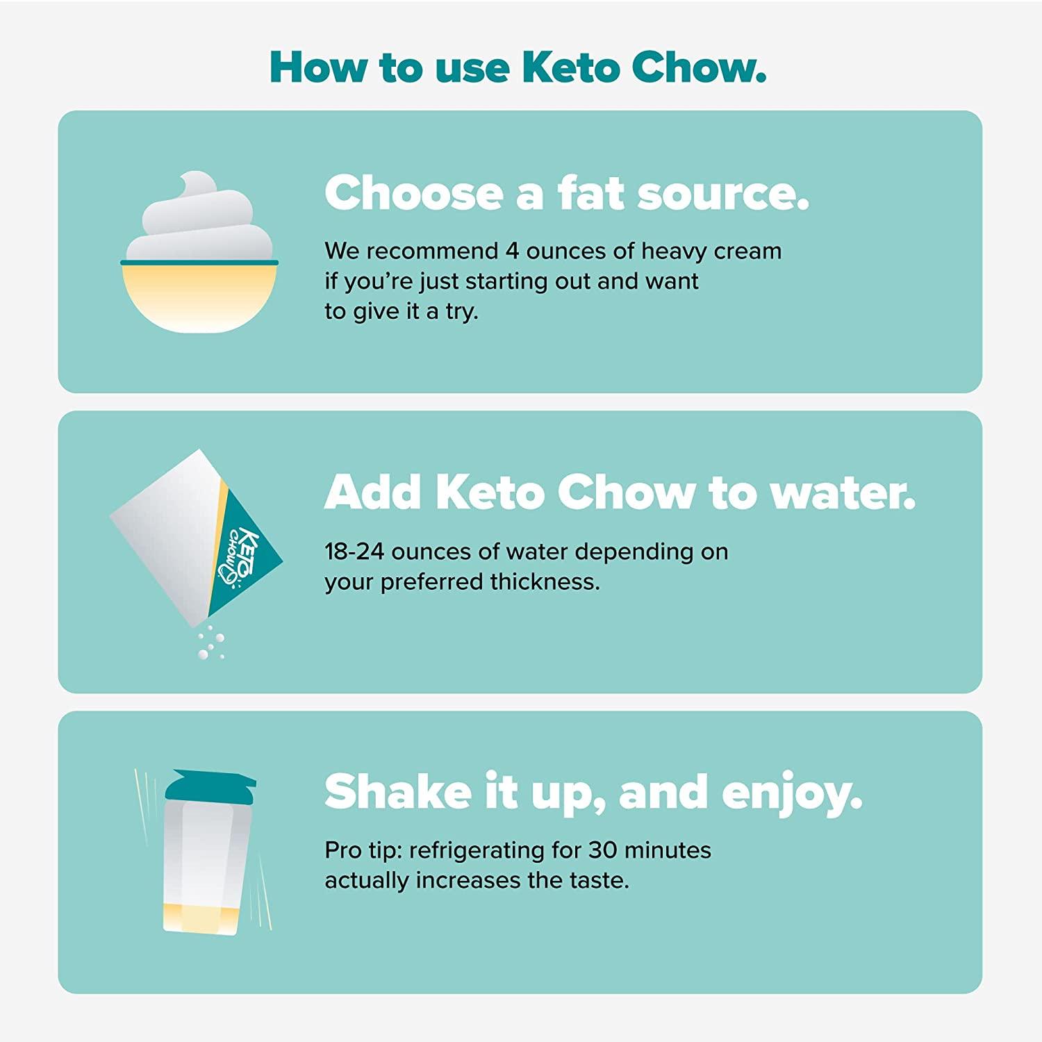 Keto Chow Salted Caramel Keto Meal Replacement Shake Powder