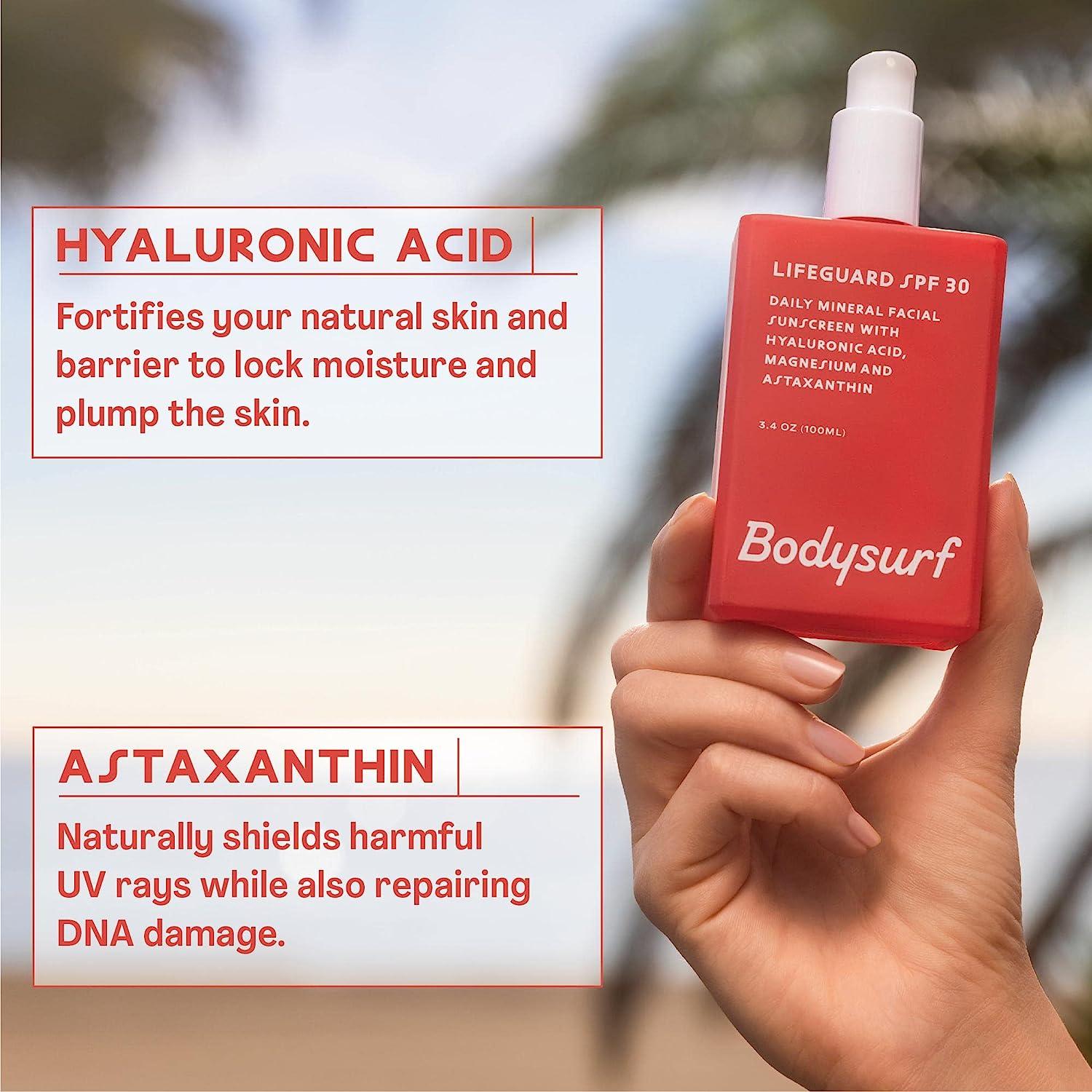 Bodysurf Mineral Sunscreen SPF 30 for Sensitive Skin with Hyaluronic