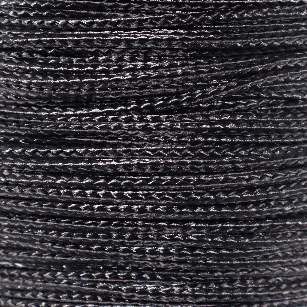 PARACORD PLANET Micro Cord 1.18mm Diameter 125 Feet Spool of Braided Cord -  Available in a Variety of Colors Made in The USA Graphite