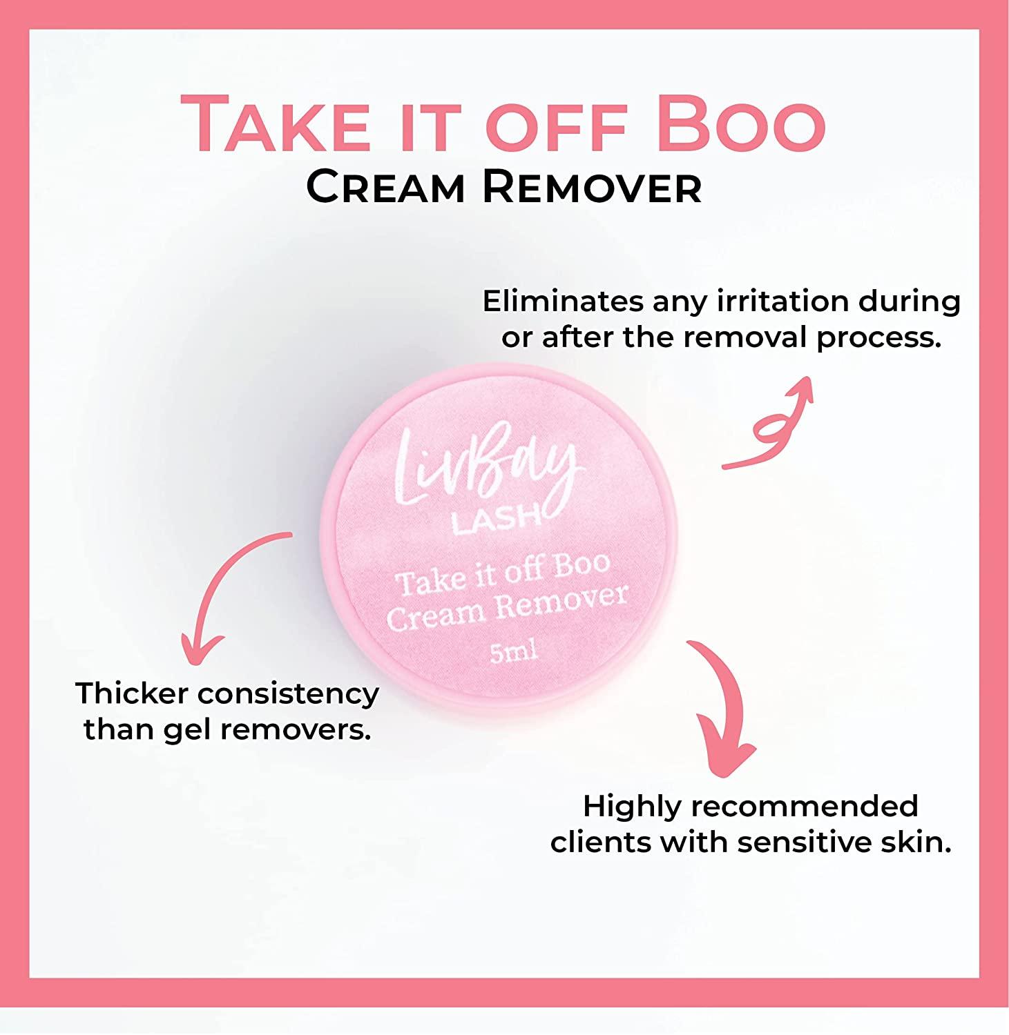 LivBay Lash Cream Remover Gentle & Fast Adhesive Dissolver for Sensitive Skin Professional