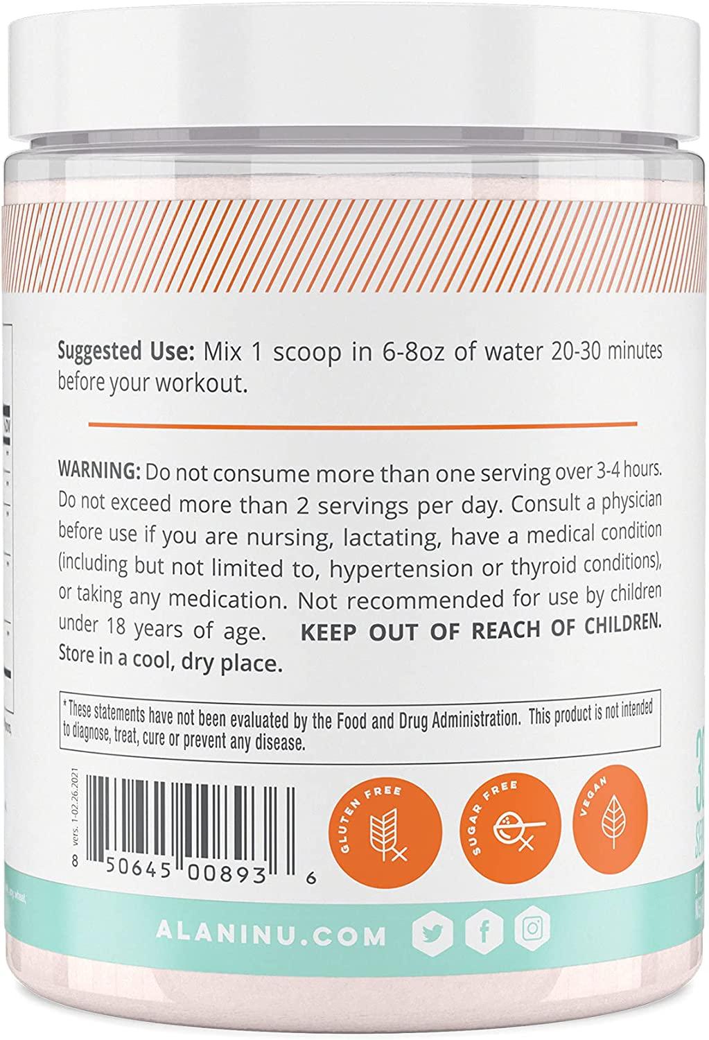 Alani Nu Pump StimFree PreWorkout Supplement Black Cherry (30 Servings)