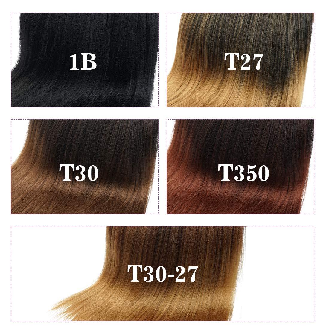 Pre Stretched Braiding Hair 26 Inch Ombre Braiding Hair 8 Packs Ombre Kanekalon  Braiding Hair Prestretched braiding hair Ombre Colors Hair Extensions for Braiding  Hair Ombre Color(1B-30-27)