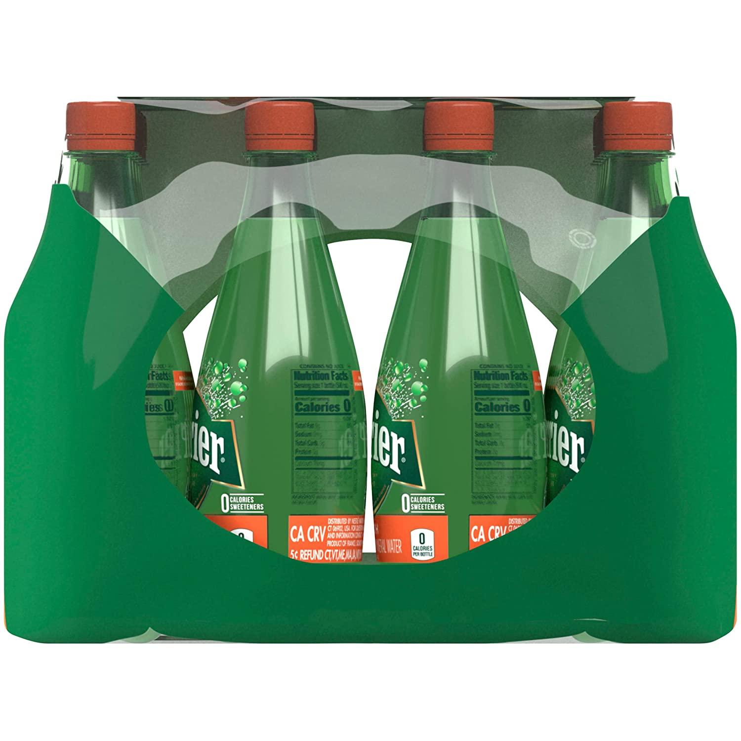 Perrier Flavored Carbonated Mineral Water Plastic Bottles, Peach, 16.9