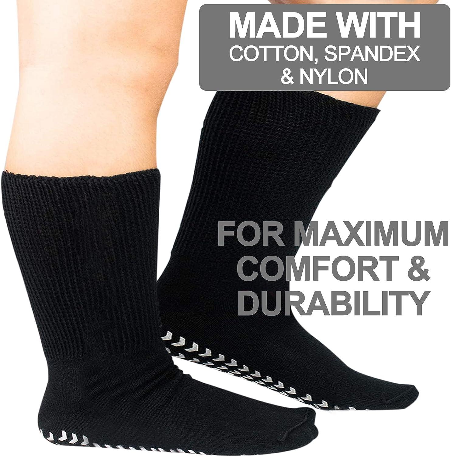RAXSEG Extra Wide Socks for Swollen Feet Non Slip Cast Sock