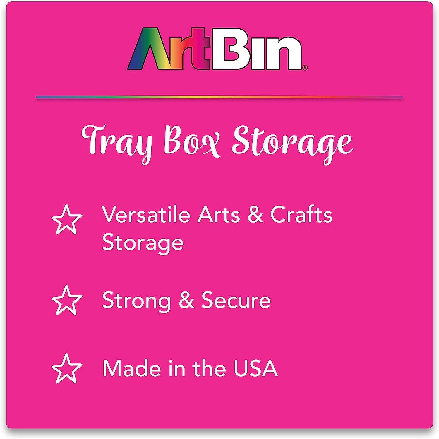 ArtBin 6893AG 3-Tray Art Supply Box, Portable Art & Craft Organizer with  Lift-Up Trays, 1 Plastic Storage Case, Gray/Black Three Tray