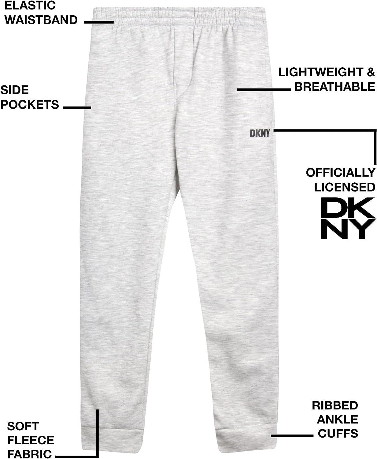 DKNY Boys Sweatpants 2 Pack Basic Active Fleece Jogger Pants (Size