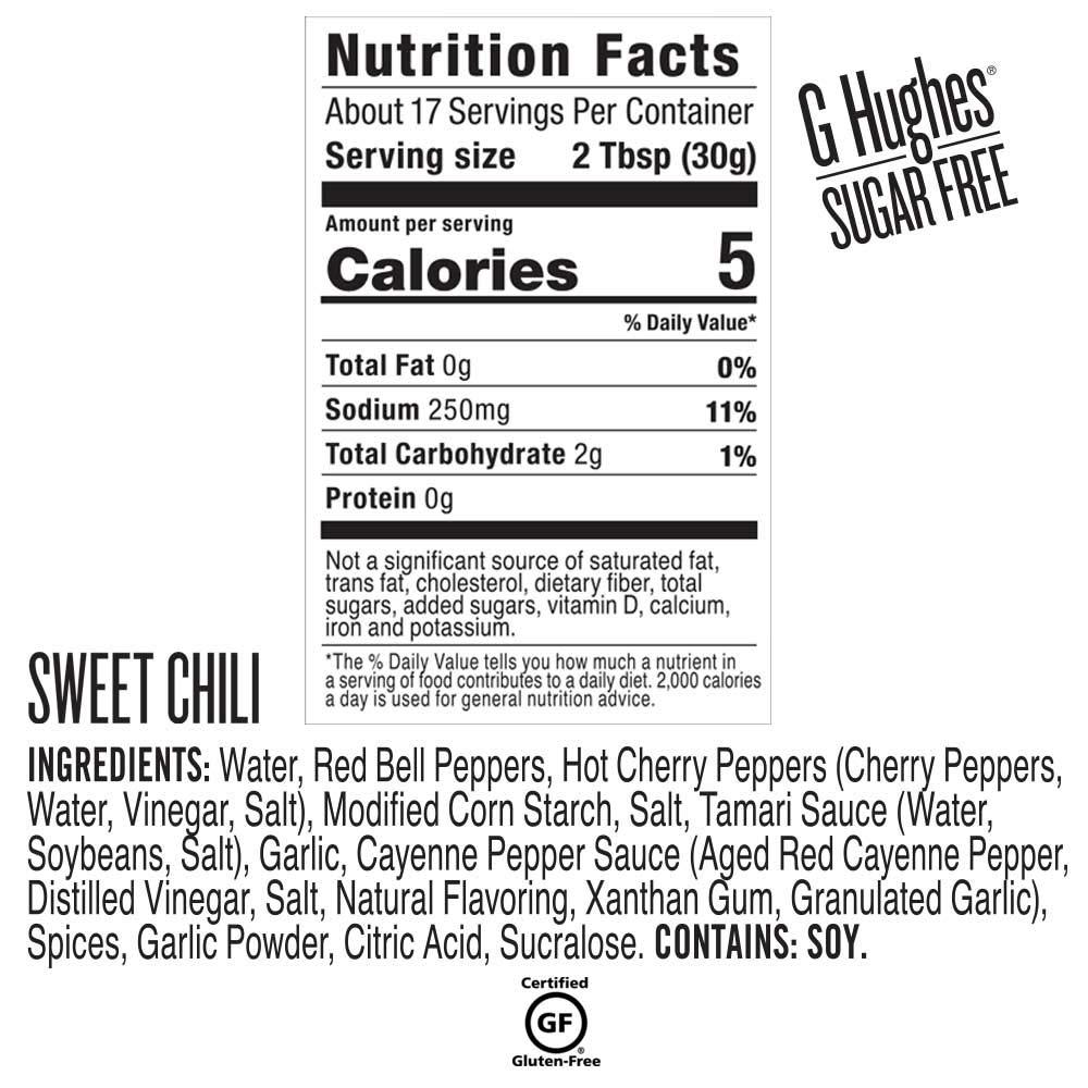 G Hughes Sugar Free Sweet Chili Sauce 18 oz (3 Pack) GlutenFree