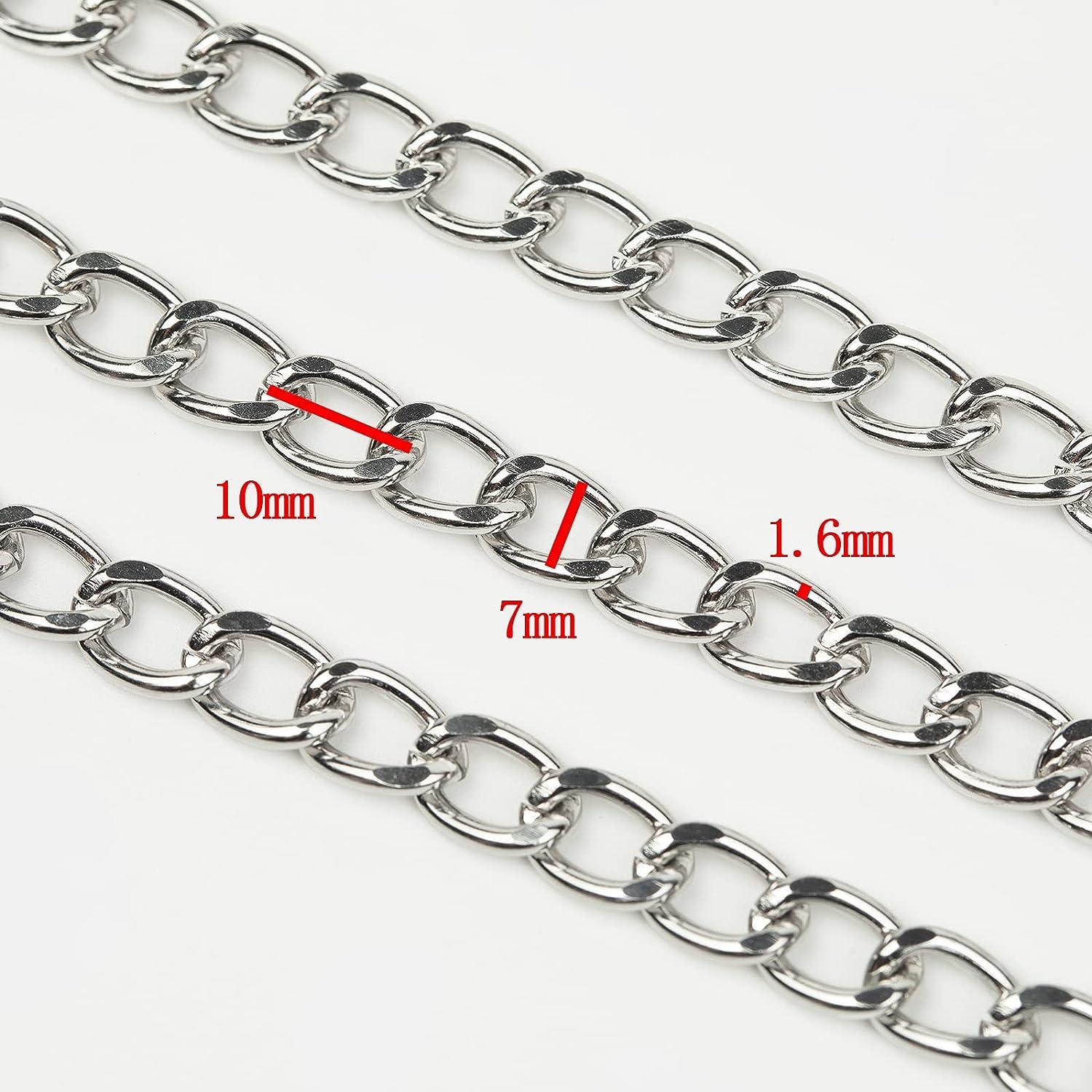 YOUBEIYEE 16 Feet Silver Necklace Chains for Jewelry Making Handmade Circle  Sequin Link Chain Spool DIY Craft Chains with Lobster Clasps Jump Rings -  Yahoo Shopping