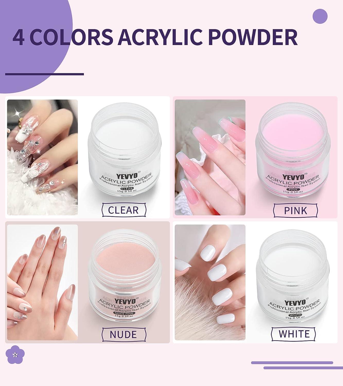Pink acrylic nail powder