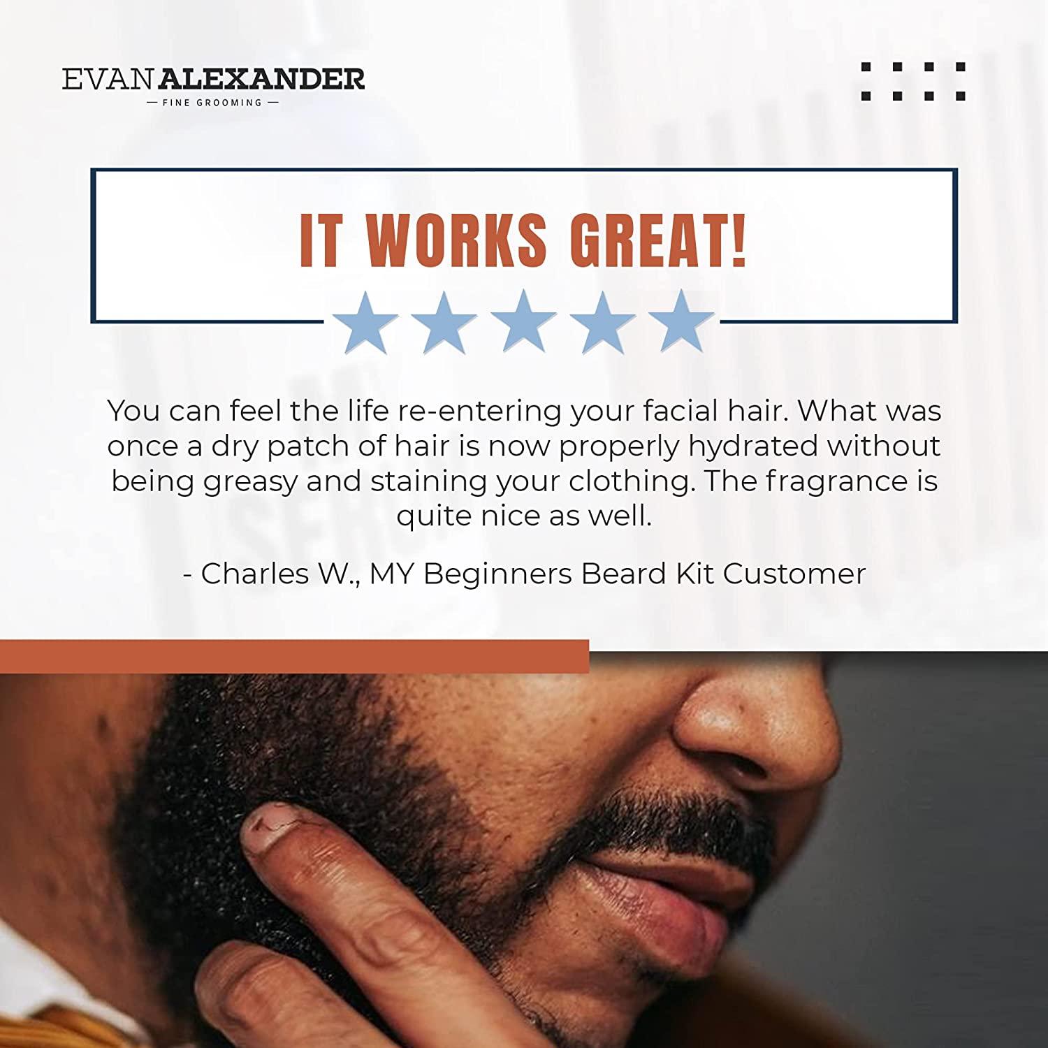 Evan Alexander Grooming MY Beginner’s Beard Kit Hydrates and Moisturizes Beard Growth Kit