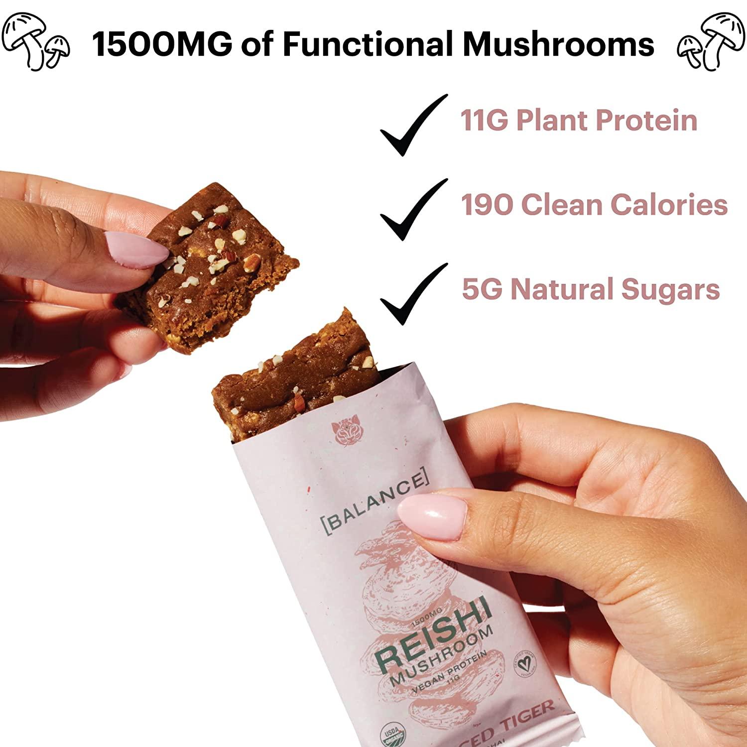 Full Dose Vegan Protein Bars with Functional Mushrooms Lions Mane