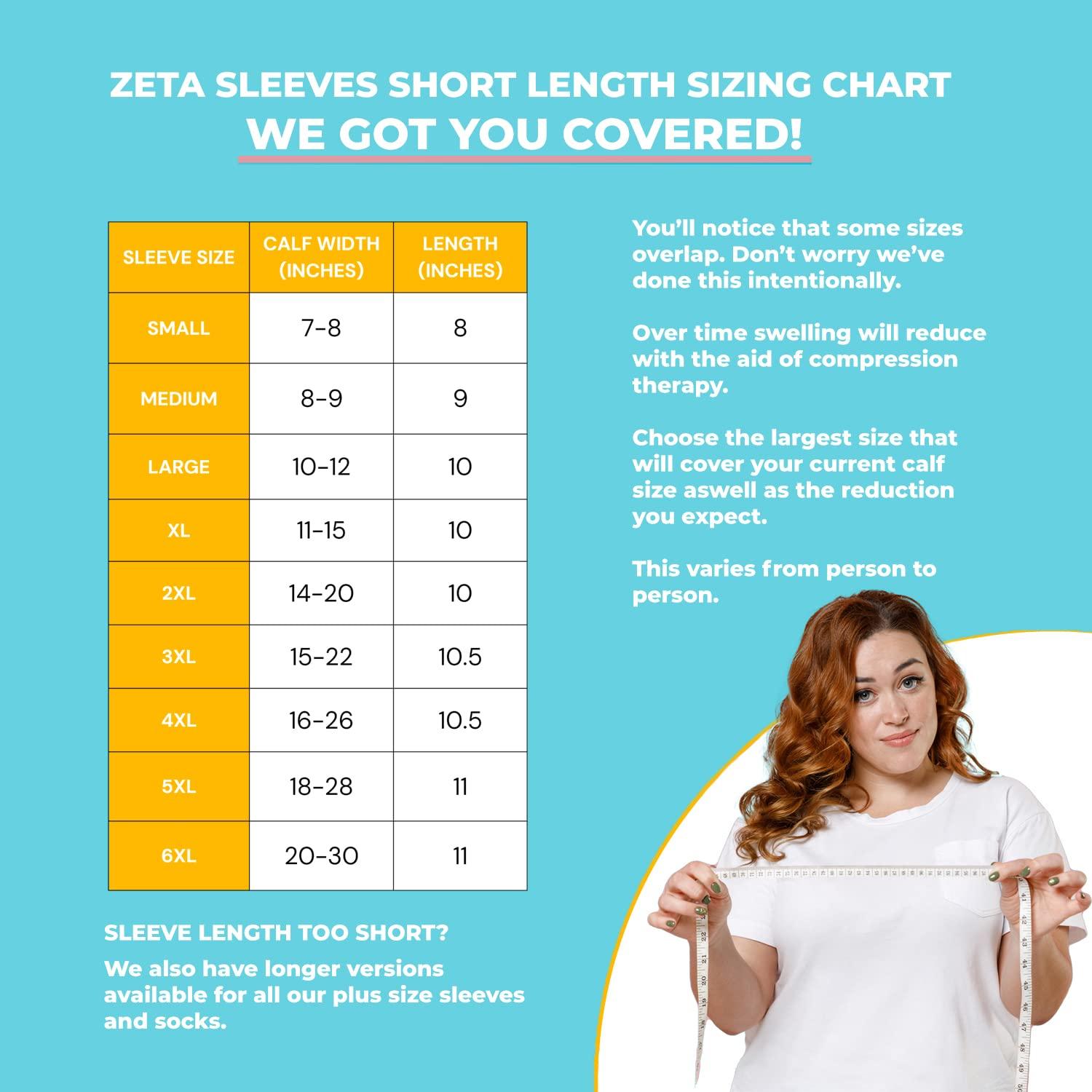  Zeta Wear Plus Size Leg Sleeve Support Socks - The