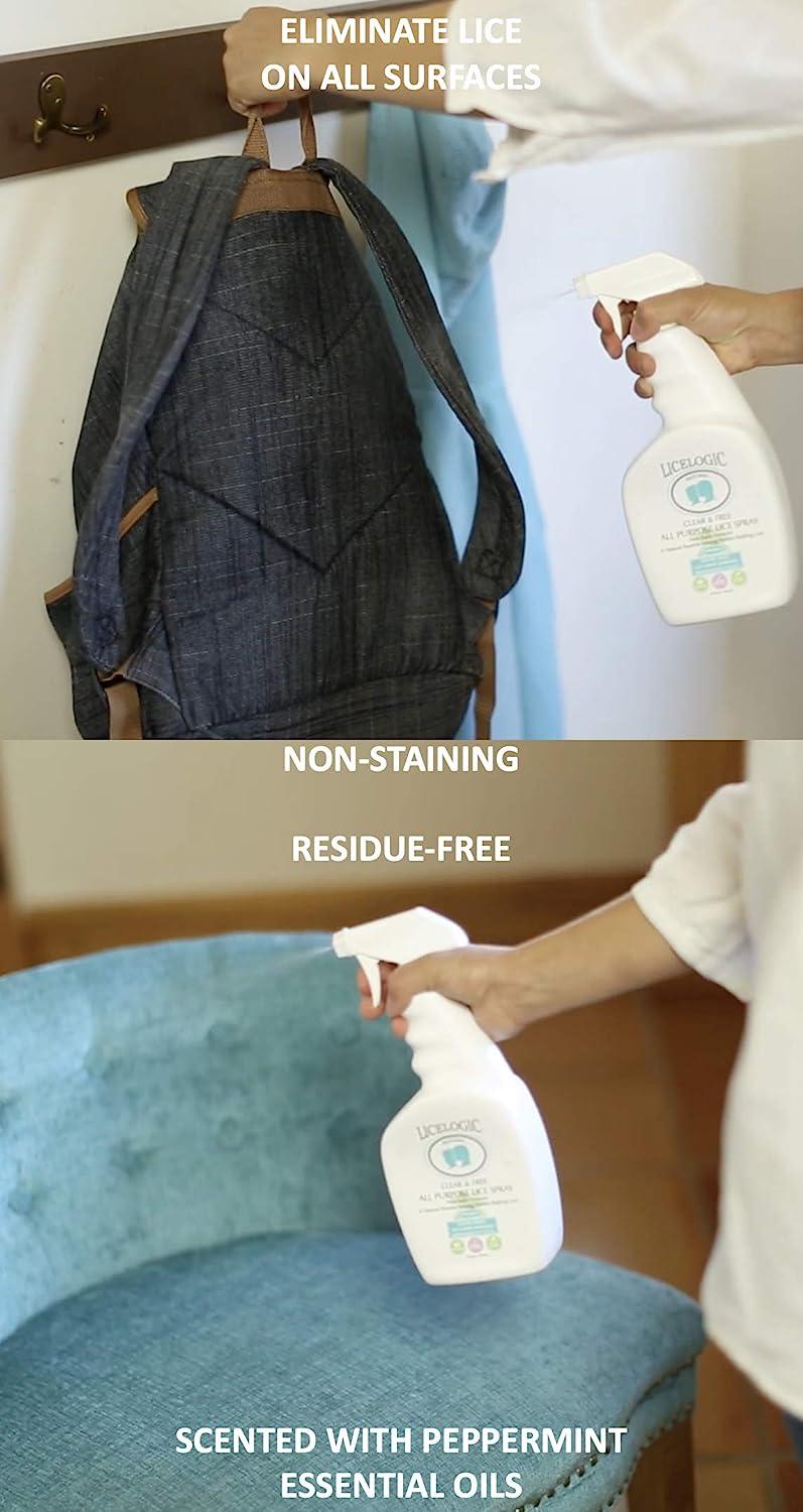 LiceLogic Home Lice Spray for Furniture, Belongings, Bedding 32 oz