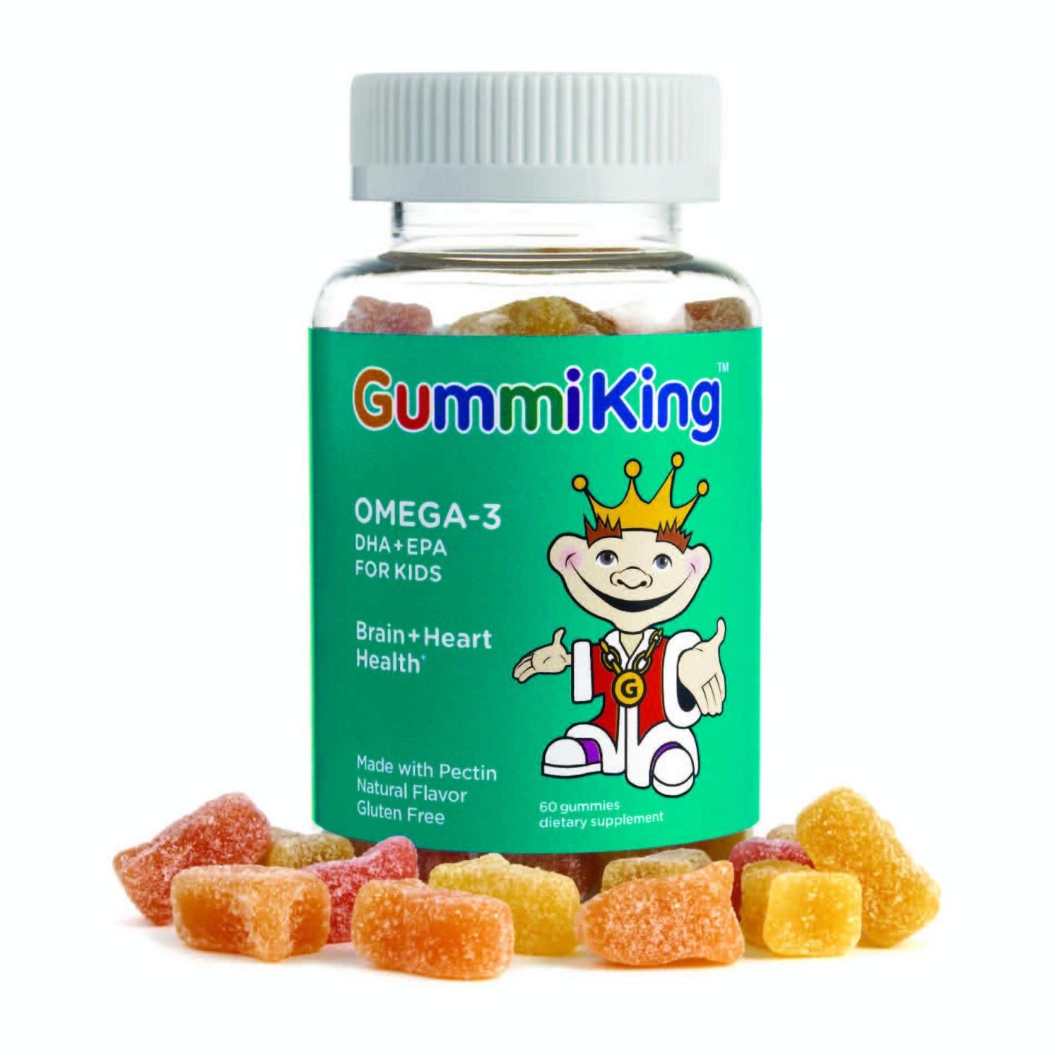 GummiKing DHA Omega3 Gummies for Kids 60 Count Kids' Nutritional