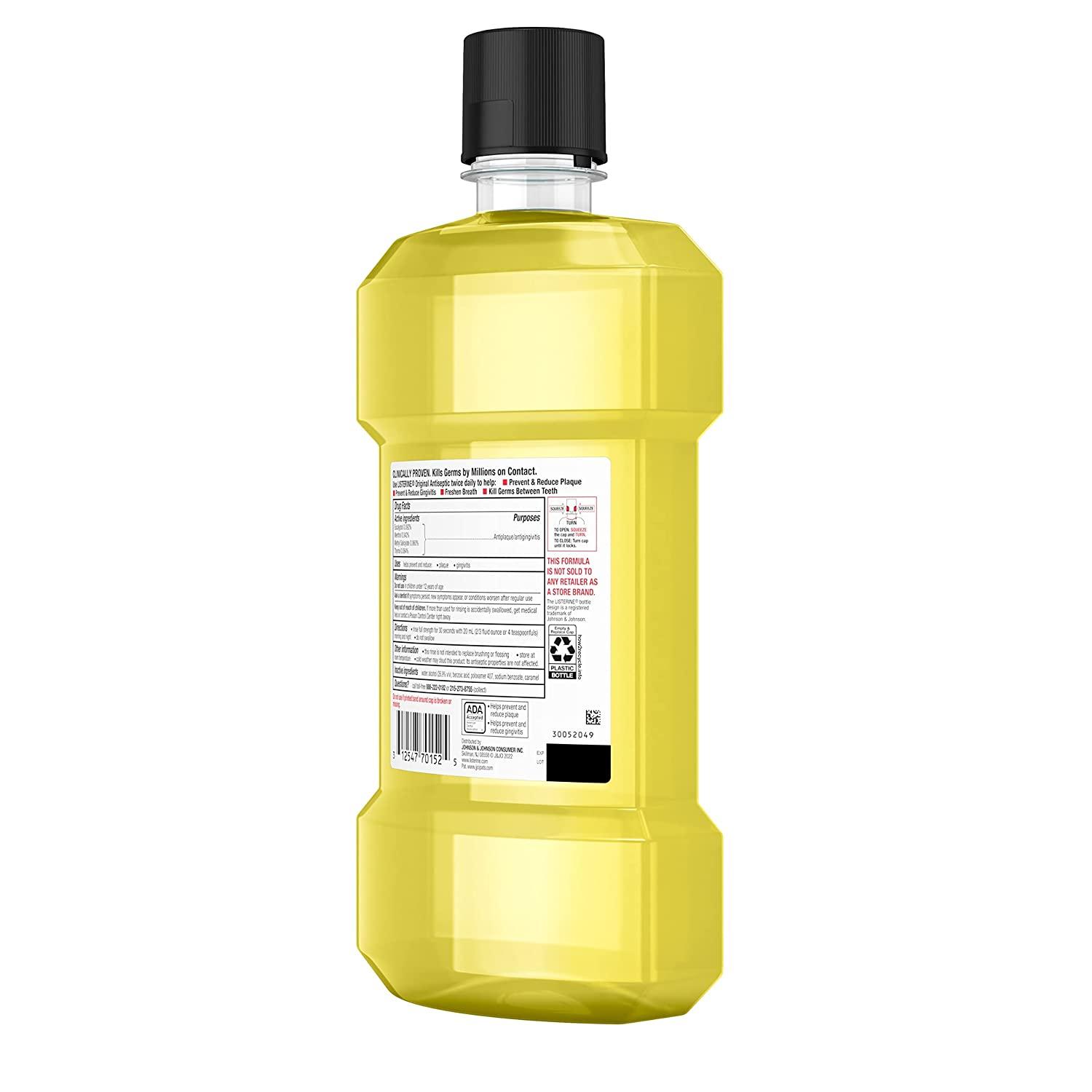 Listerine Original Antiseptic Oral Care Mouthwash to Kill 99 of Germs