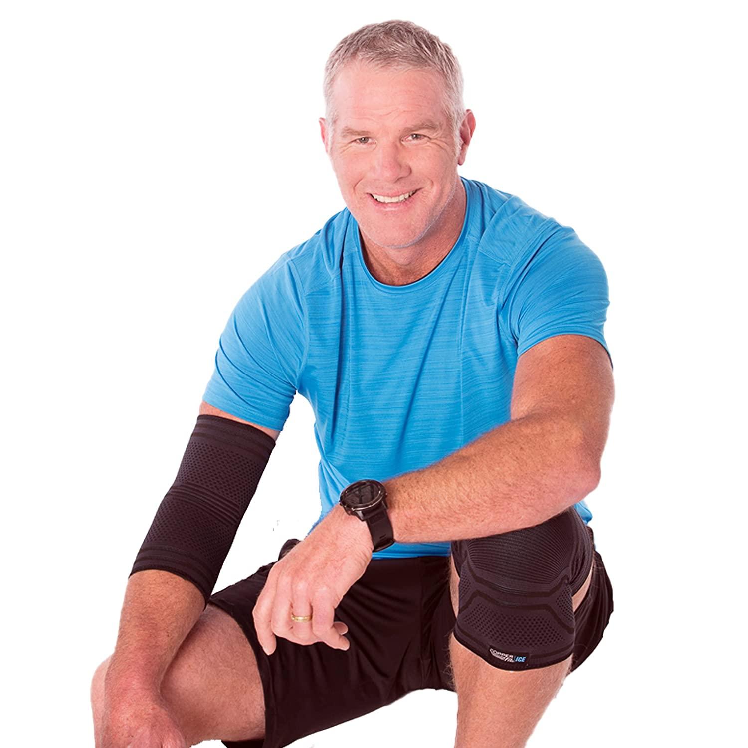 Ice Compression Elbow Sleeves: Menthol-Infused - Copper Fit