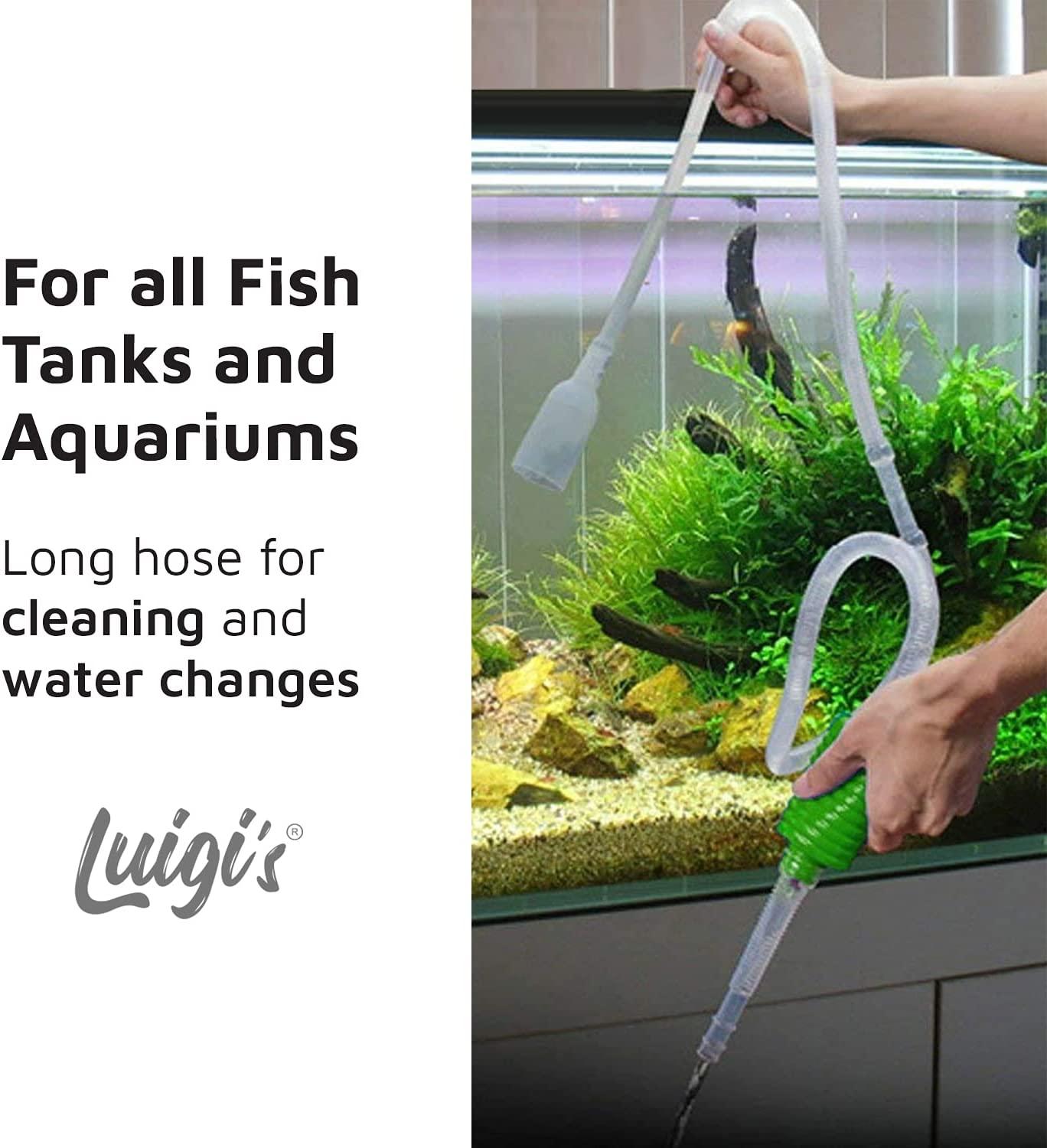Luigi's Aquarium & Fish Tank Siphon and Gravel Cleaner A Hand Fish