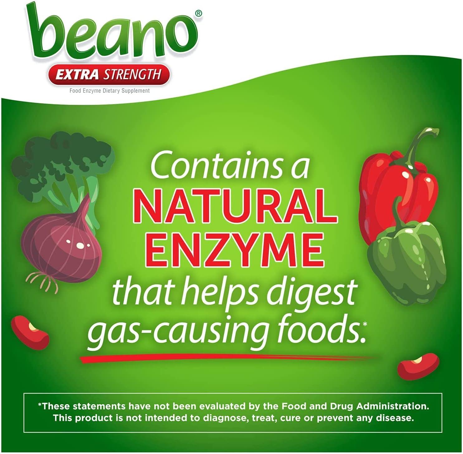 Beano Food Enzyme Dietary Supplement Tablets 100 Tablets by Beano