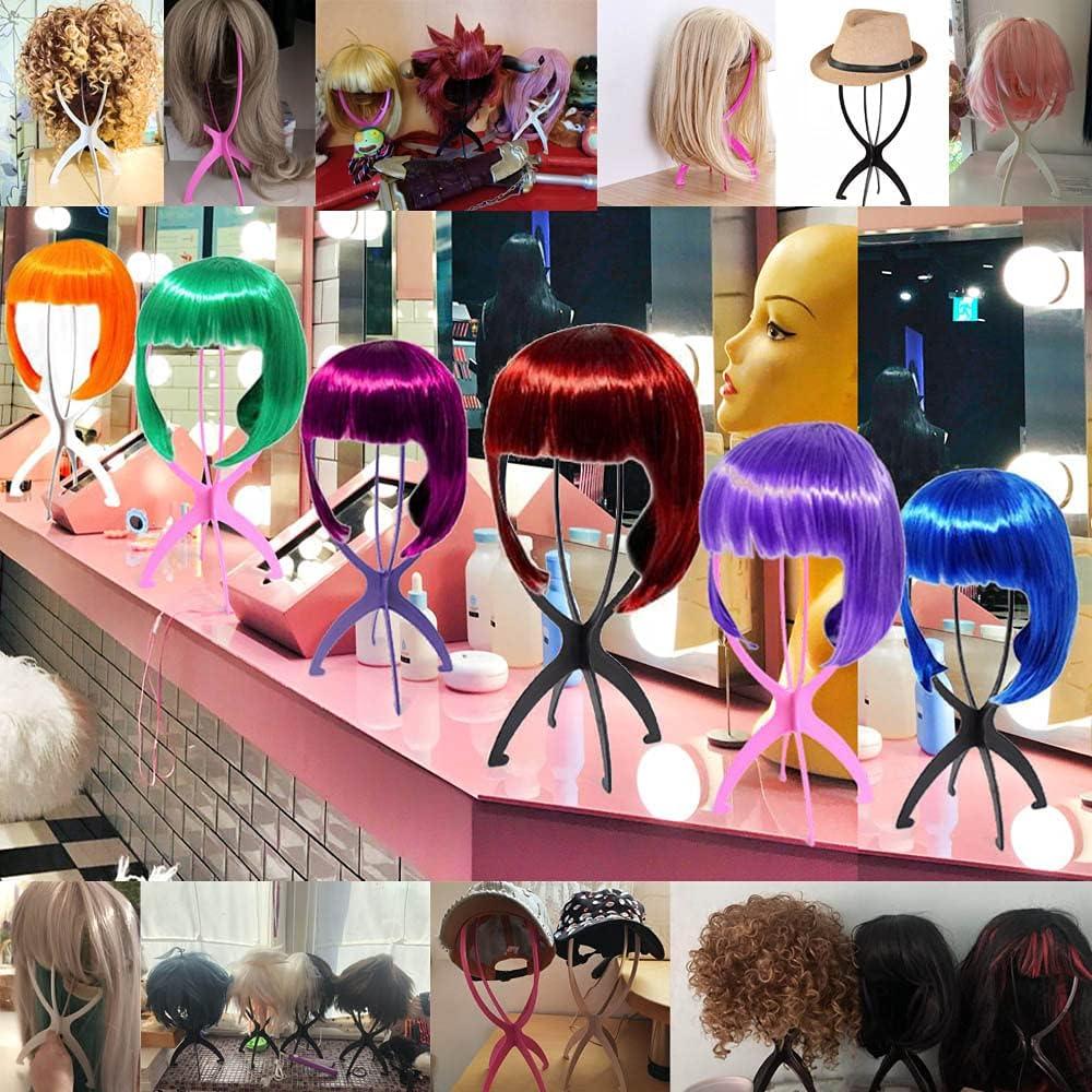wiysday 6PCS Wig Holder Wig Stands, Collapsible Wig Stand for