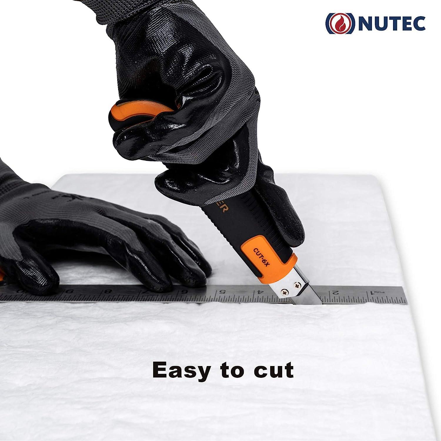 Nutec MaxWool Ceramic Fiber Insulating Blanket, 1" x 24" x 60", High Temperature 2400F, Durable