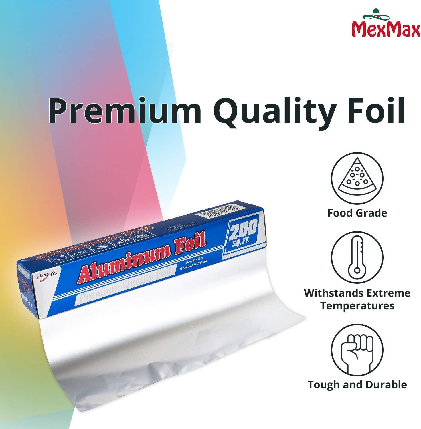 CHAMPS Standard Aluminum Foil 200 Sq Ft NonStick Wrapping Paper for