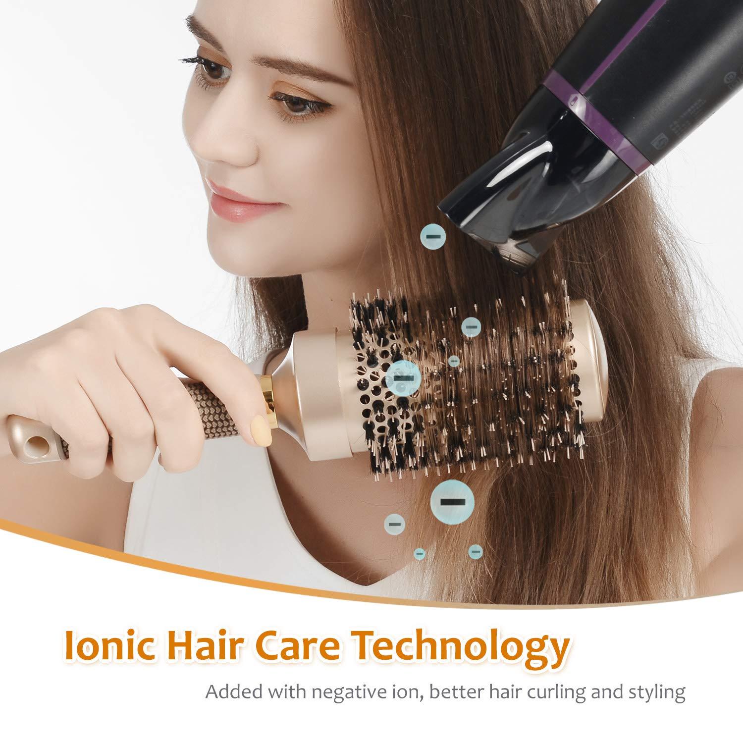 Round Brush for Blow Drying, Nano Thermal Ceramic & Ionic Tech Hair
