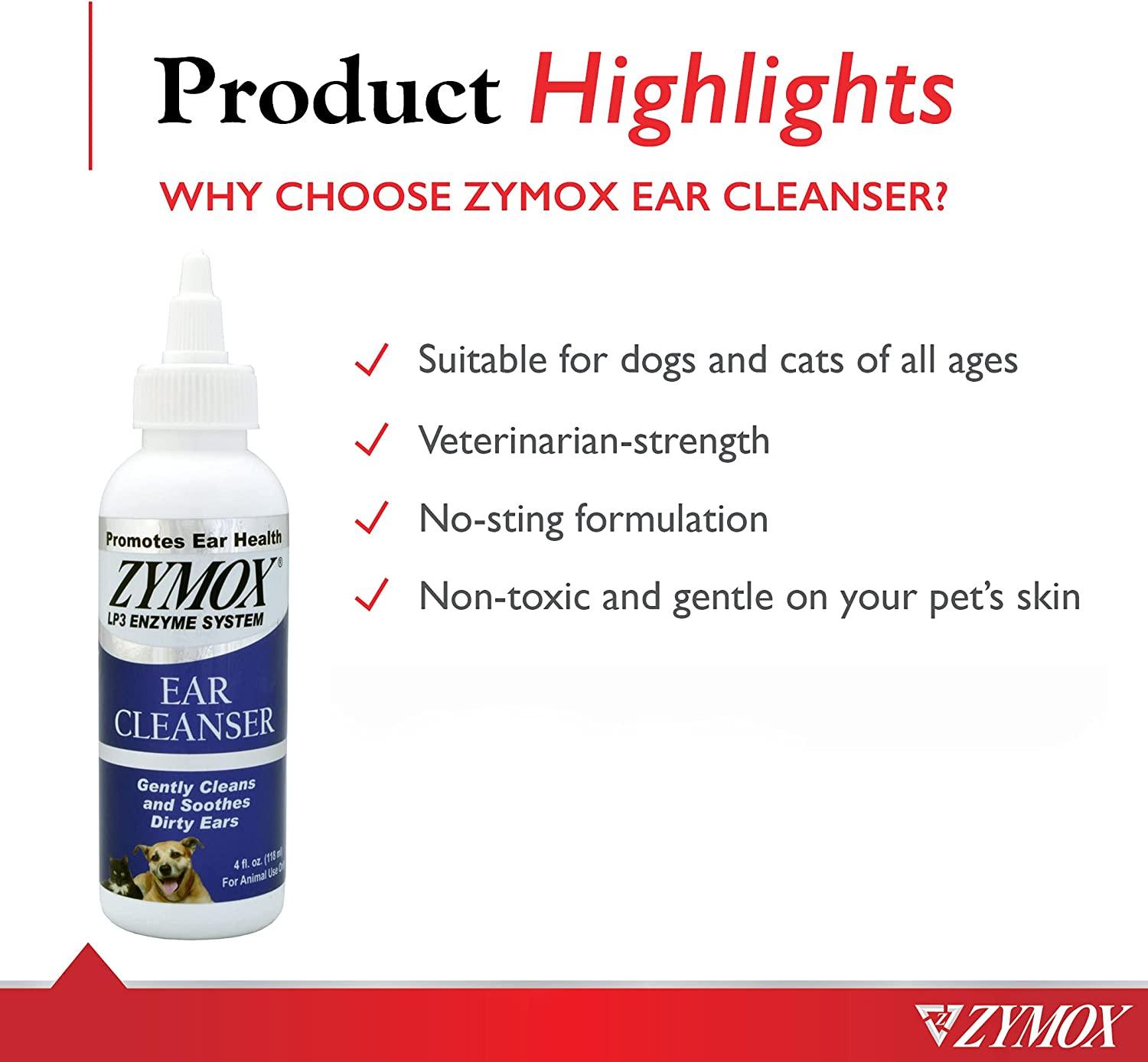 Zymox Ear Cleanser With BioActive Enzymes, 4 oz.