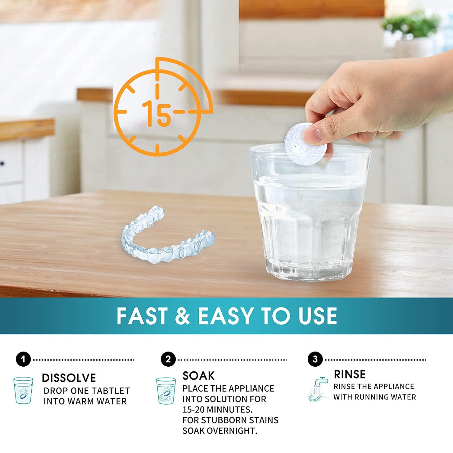 Retainer Cleaner Tablets 96 ct Removes Stain, Plaque, Odor for