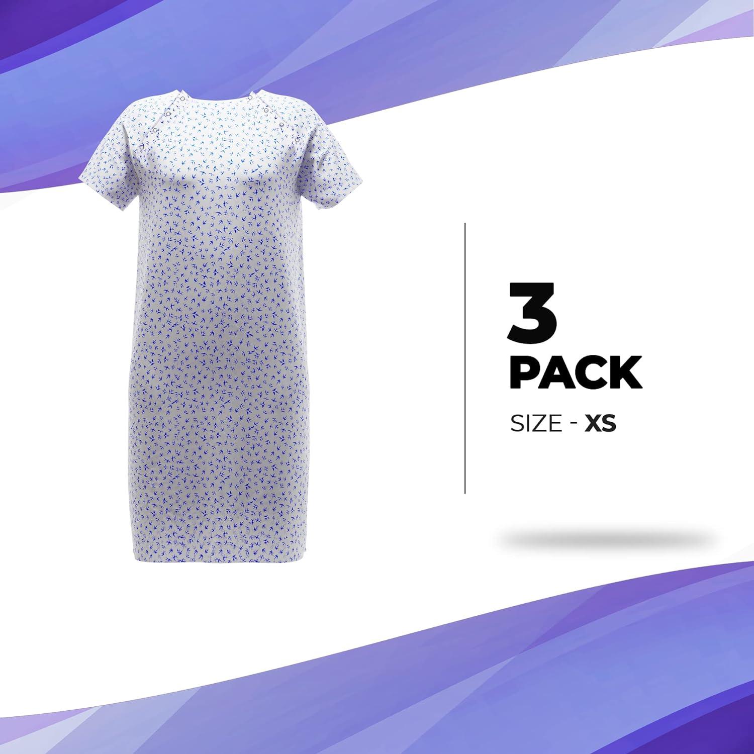 AMZ Medical Supply X-Small Hospital Gowns for Women - Pack