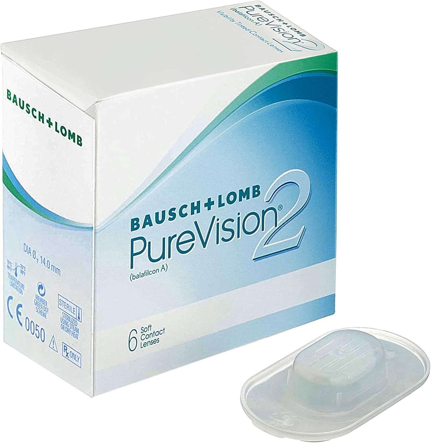 Buy Bausch + Lomb PureVision 2 Monthly Lenses - Thin Spherical Contact ...