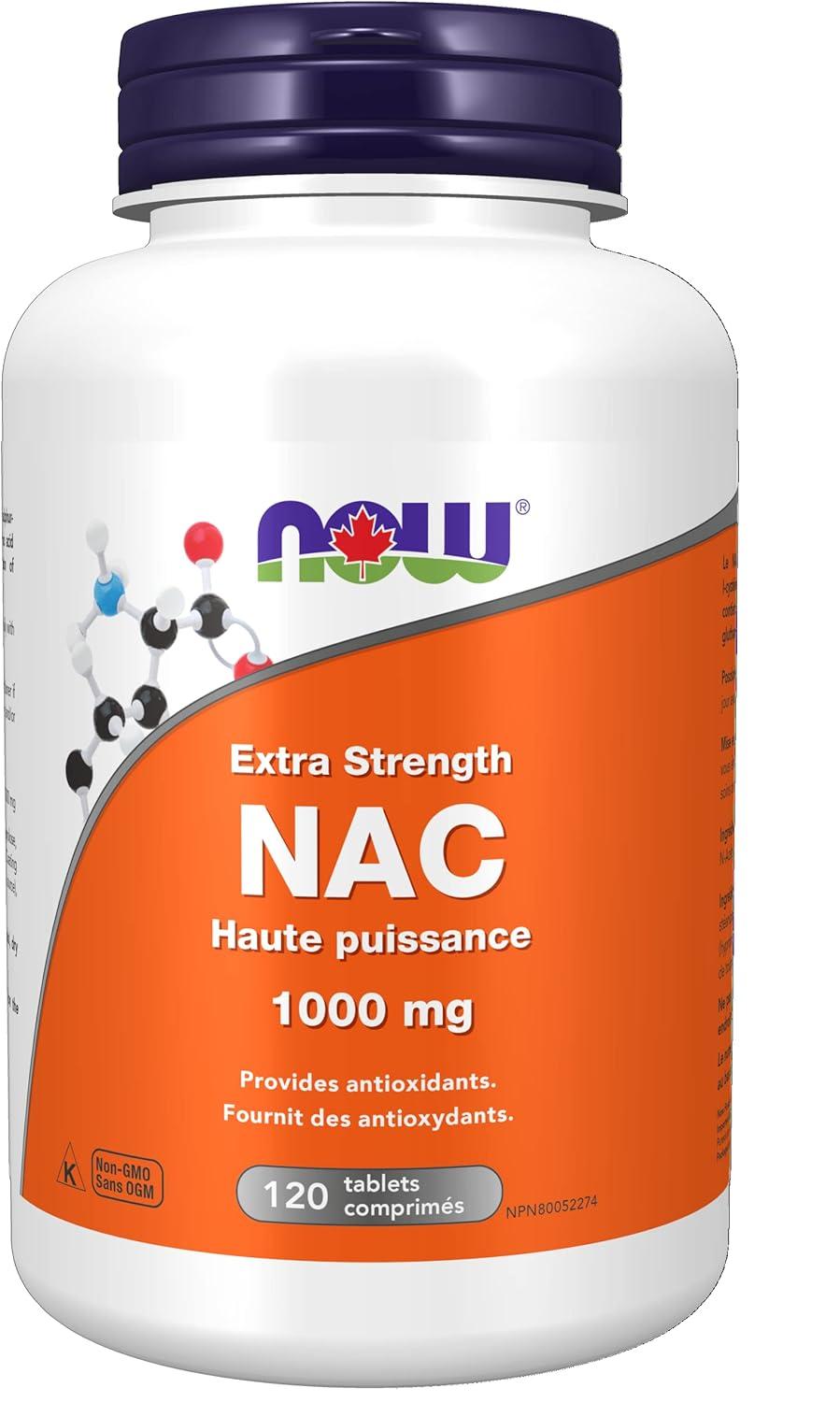 NOW Nac Extra Strength Tablets 1000mg 120 Count & Acetyl L-Carnitine 500mg  100 vcaps | Buy Now with Express International Delivery | GoSupps.com