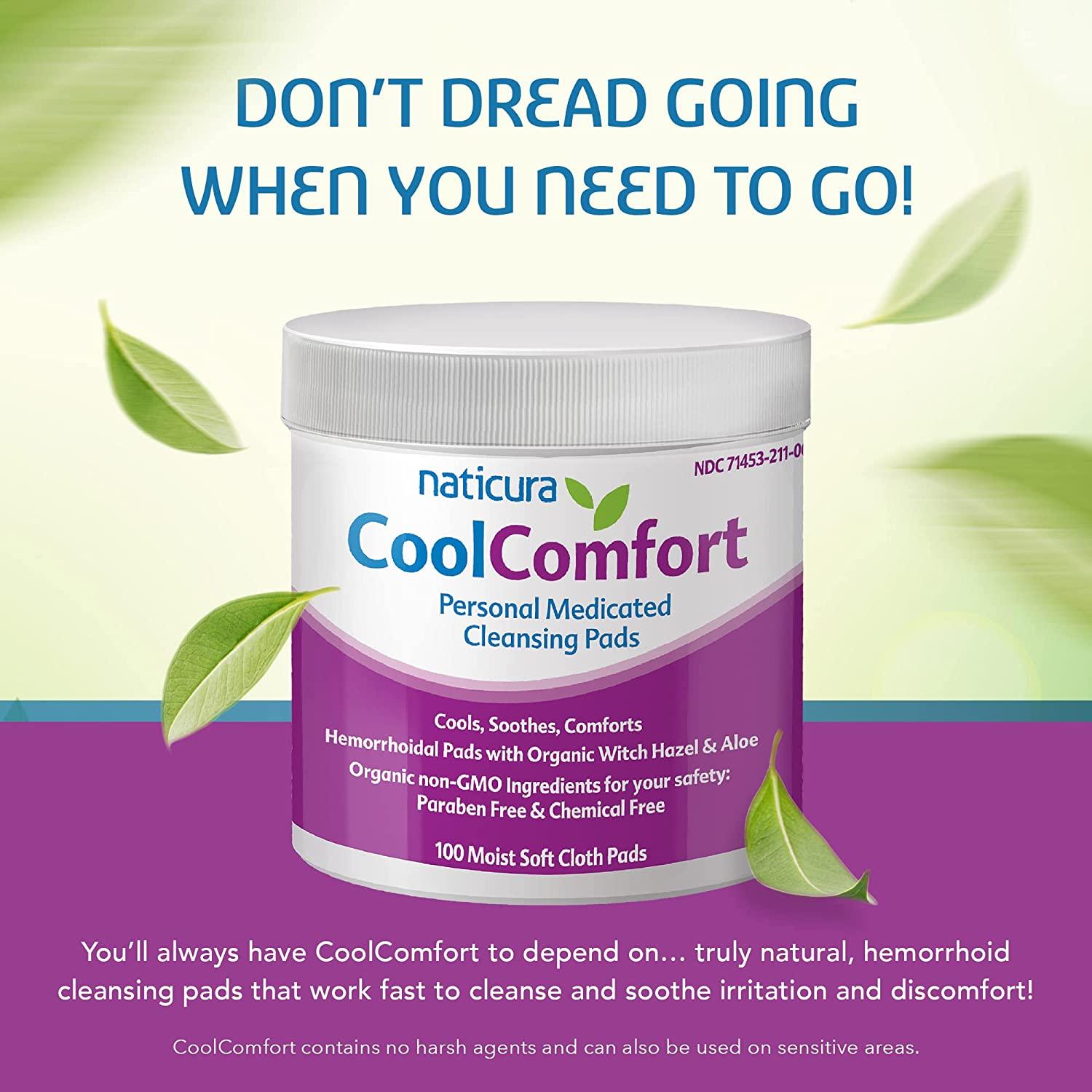 Naticura Personal Cleansing Pads with Organic Witch Hazel