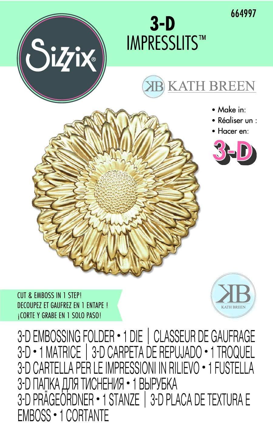 Sizzix Thinlits Set Fustelle Crisantemo Di Kath Breen – 5 Pezzi Per Big Shot - 3