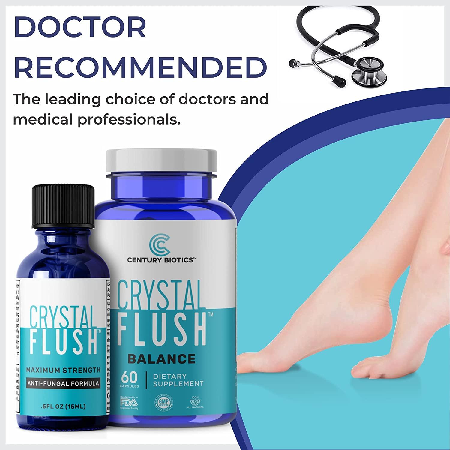 Does Crystal Flush Work On Toenail Fungus Crystal Flush 2 Step Fungus Fighting System - Tolnaftate 1% Anti-Fungal
