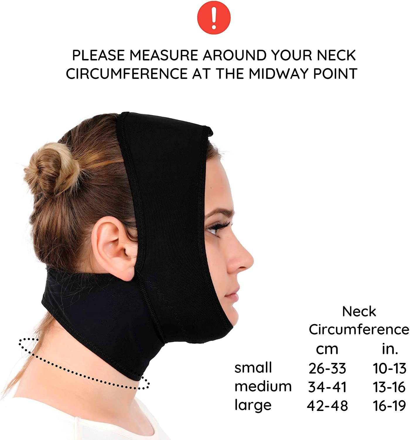 Post Surgery Neck Chin Compression Garment for Women Face Slimmer & Jowl Tightening Neck