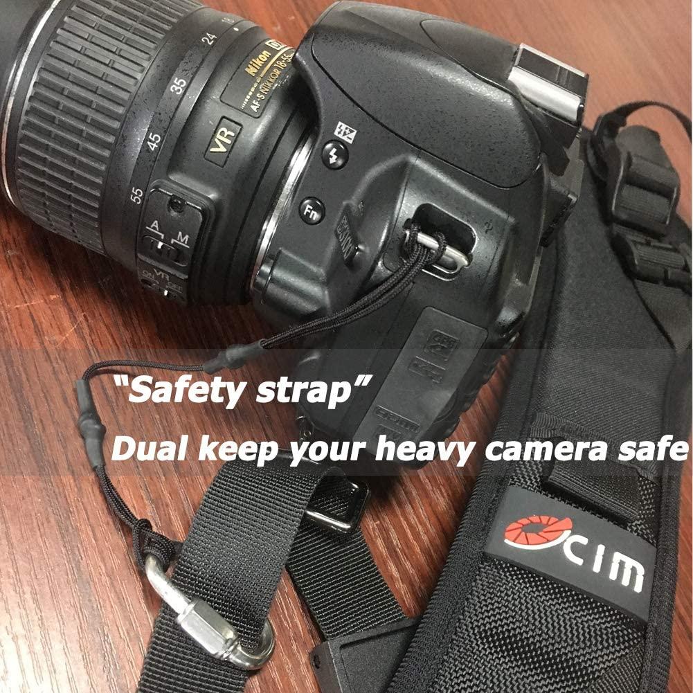 Nikon Camera Strap For Heavy Lenses Ocim Camera Sling Strap With Safety  Tether Adjustable
