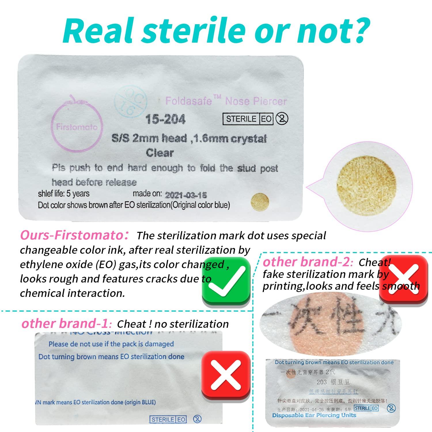 Firstomato 2 pack Self Use Nose Piercing Gun Safe Nose Piercing Kit