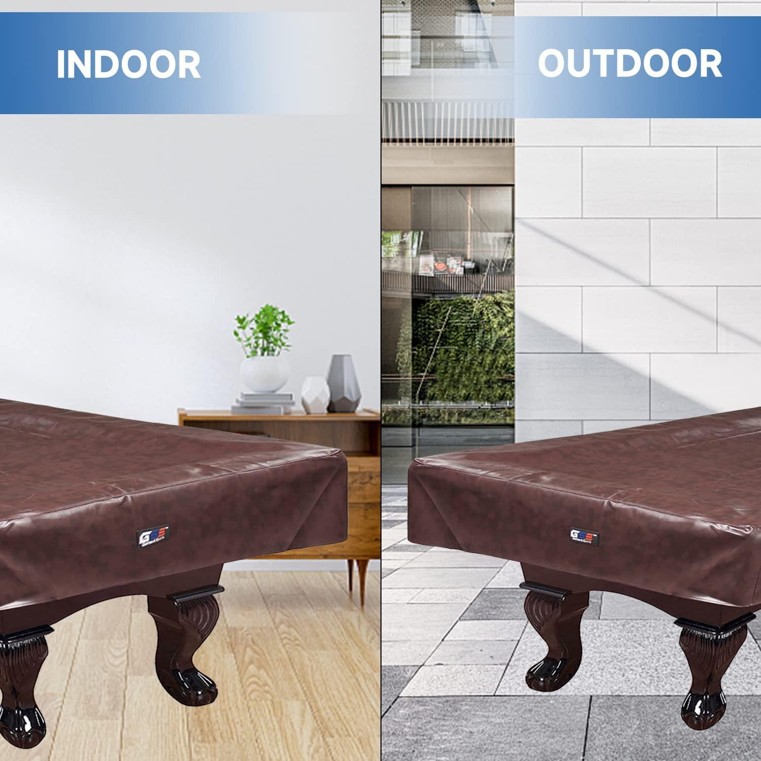 GSE Billiard Pool Table Covers, 7'/8'/9' Heavy Duty Leatherette Pool