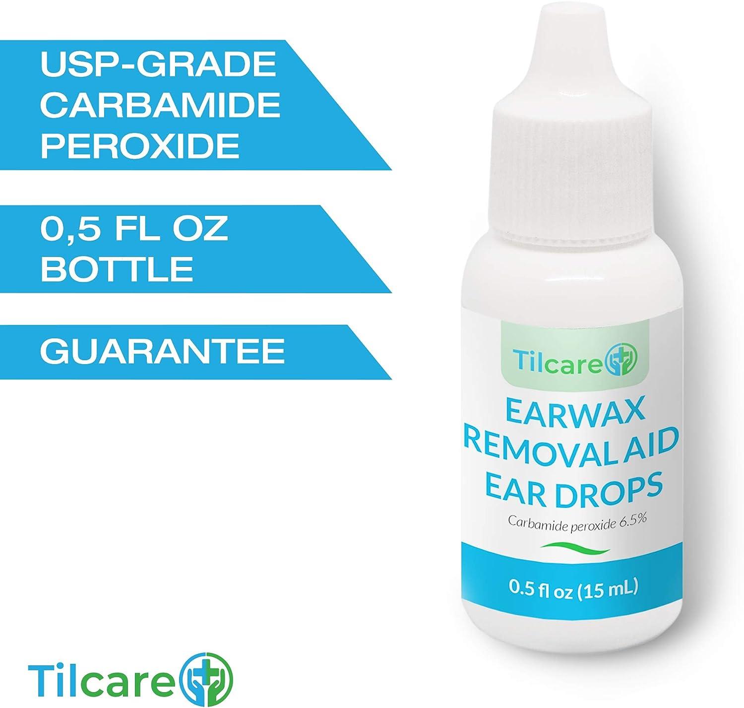 Ear Wax Removal Tool with Earwax Removal Drops by Tilcare Ear Irrigation Flushing System