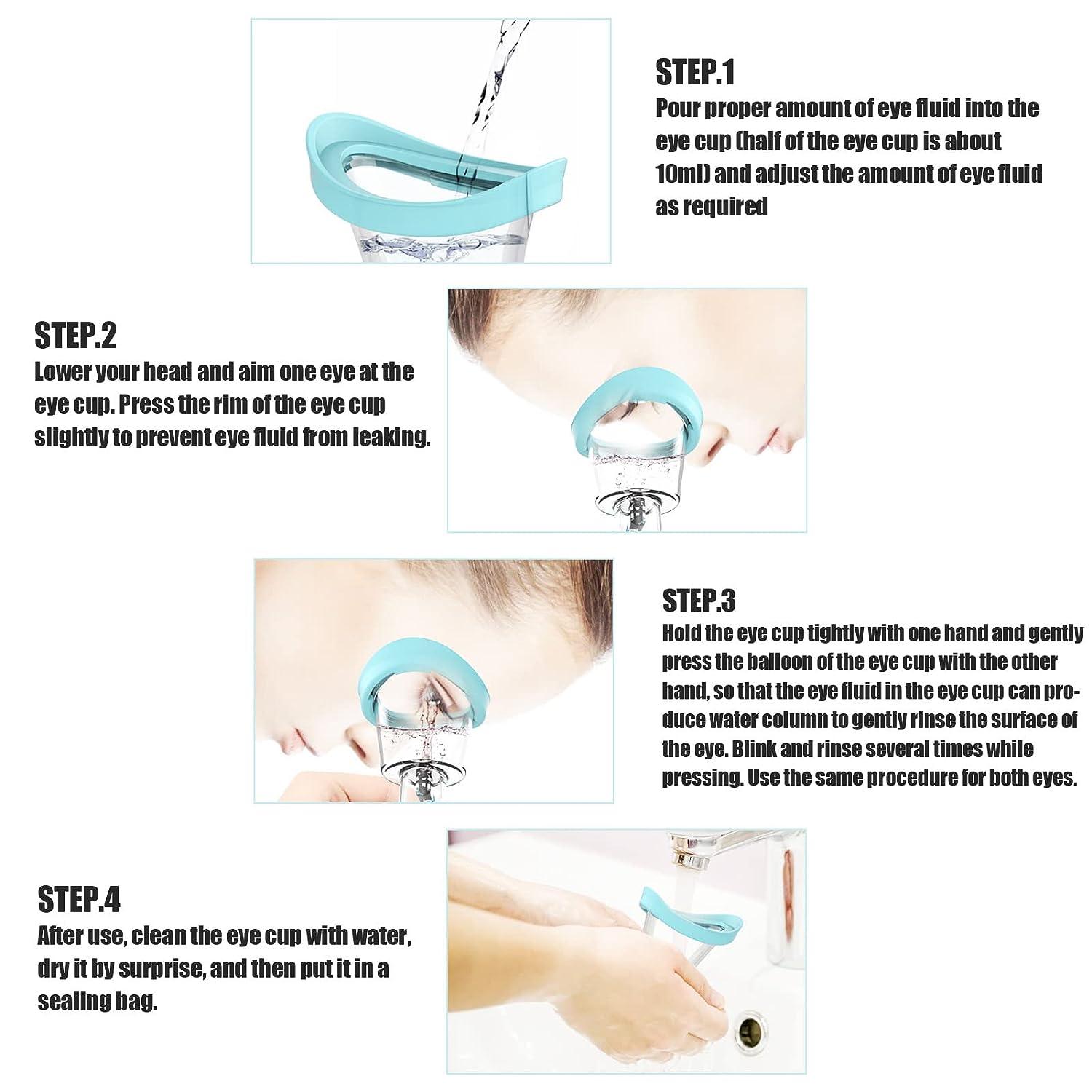 thumbnail image 2 of Silicone Eye Wash Cup Kit - Portable Eye Care Device For Soothing Tired Eyes And Removing Irritants 2 of 12