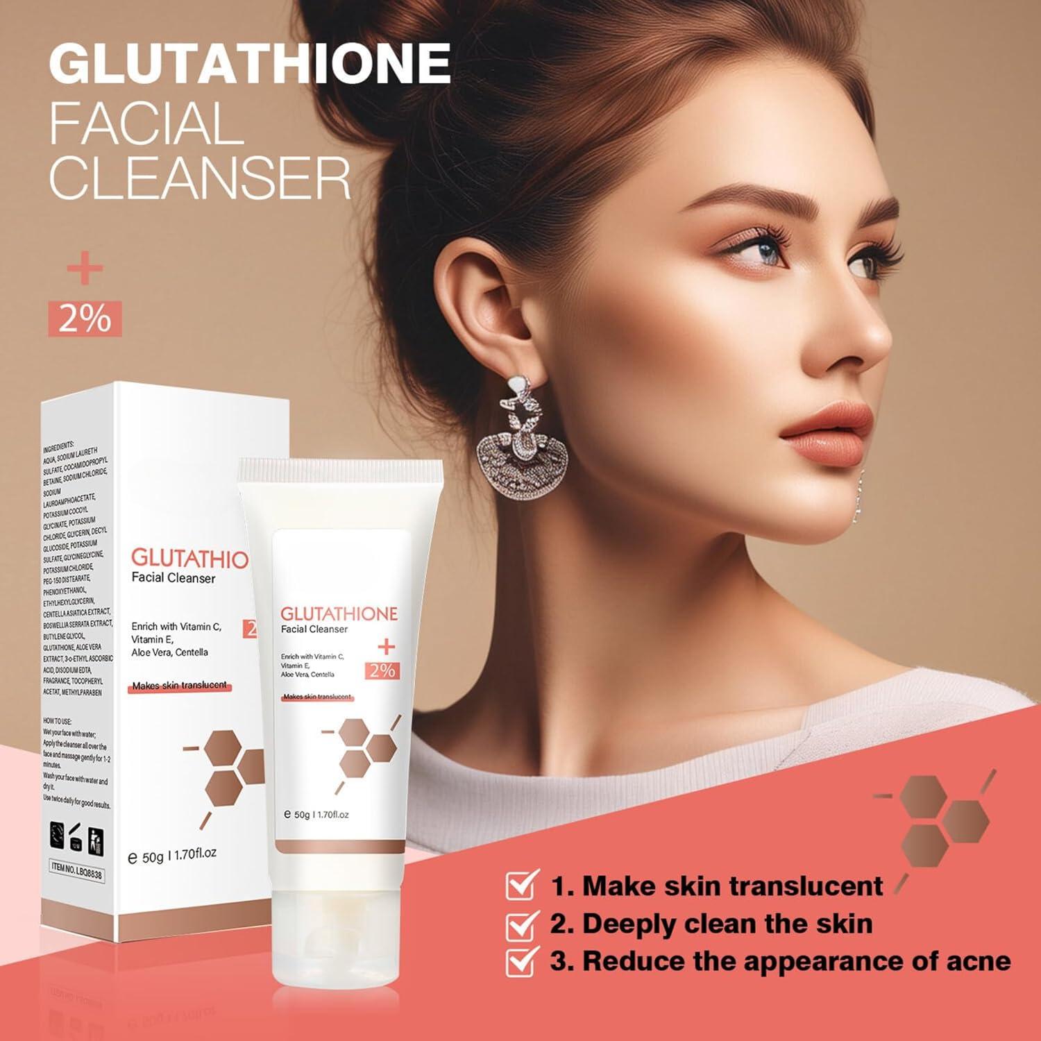 glutathione dr james Glutathione Face Cleanser - Glutathione Face Wash With Aloe & Vitamin C  Hydrating Facial Cleanser Gentle Cleanse Cleaning Pores Moisturising  Cleanser For Dry Skin Acne Prone & Sensitive Skin