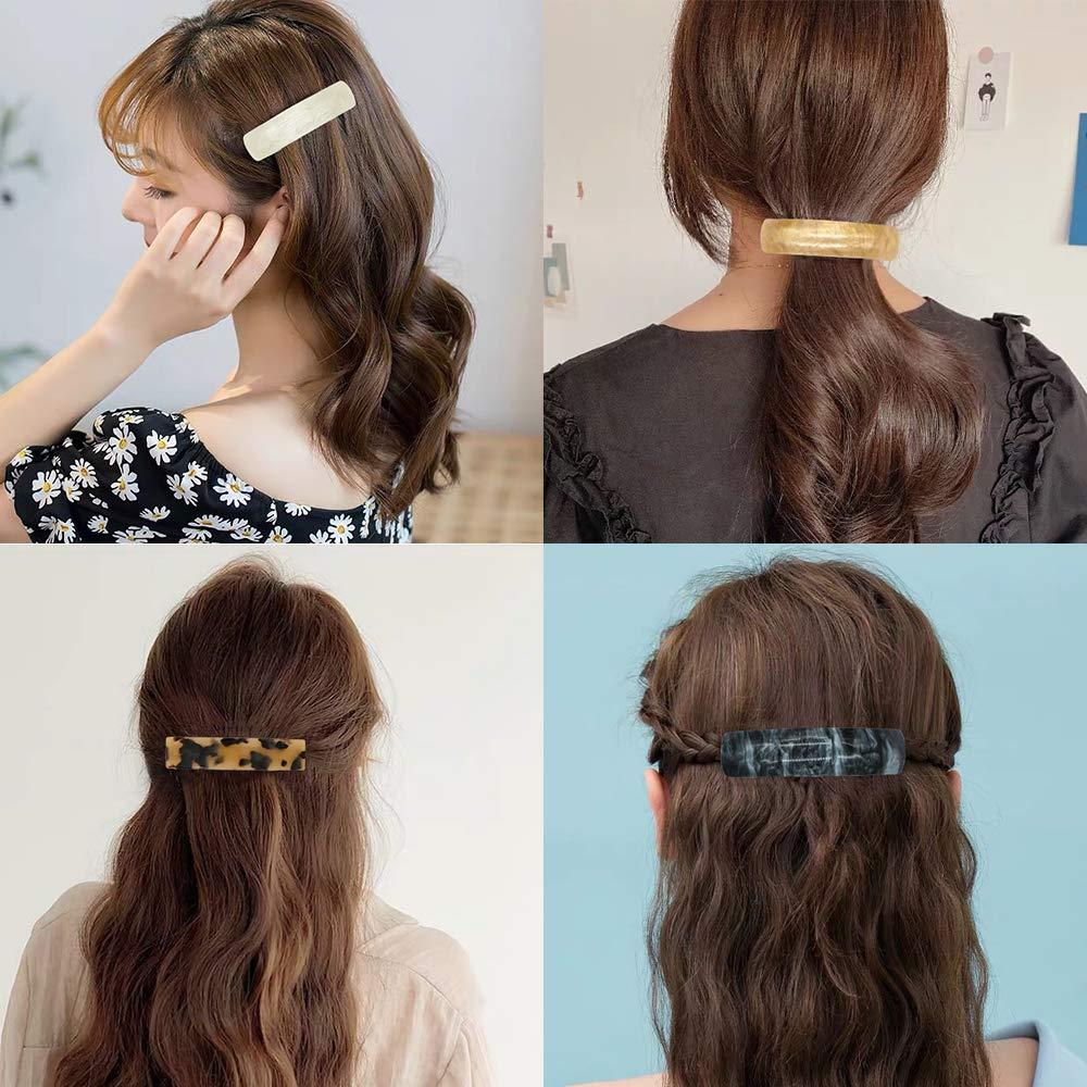 6 Packs Large Hair Barrettes for Women Tortoise barrettes for thick