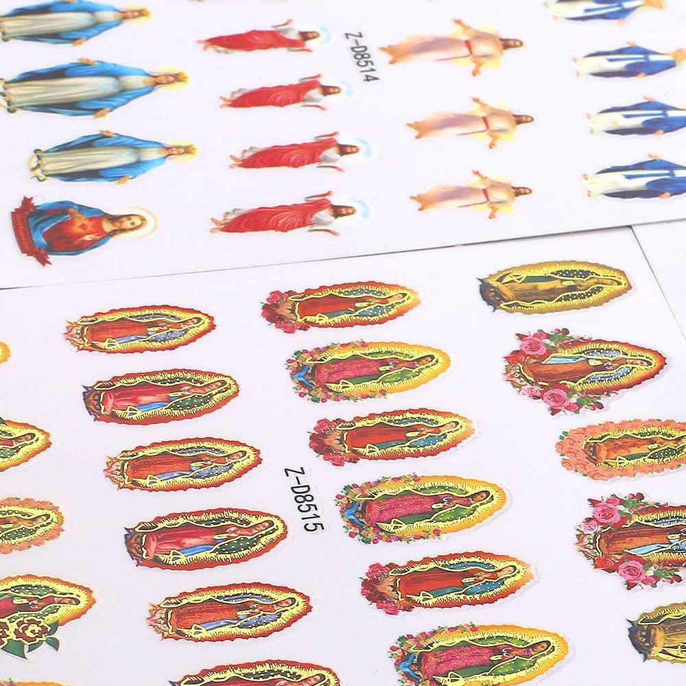 Tastetreasure 39 Stück Virgin Mary Nail Art Charms, 3D San Judas Kreuz