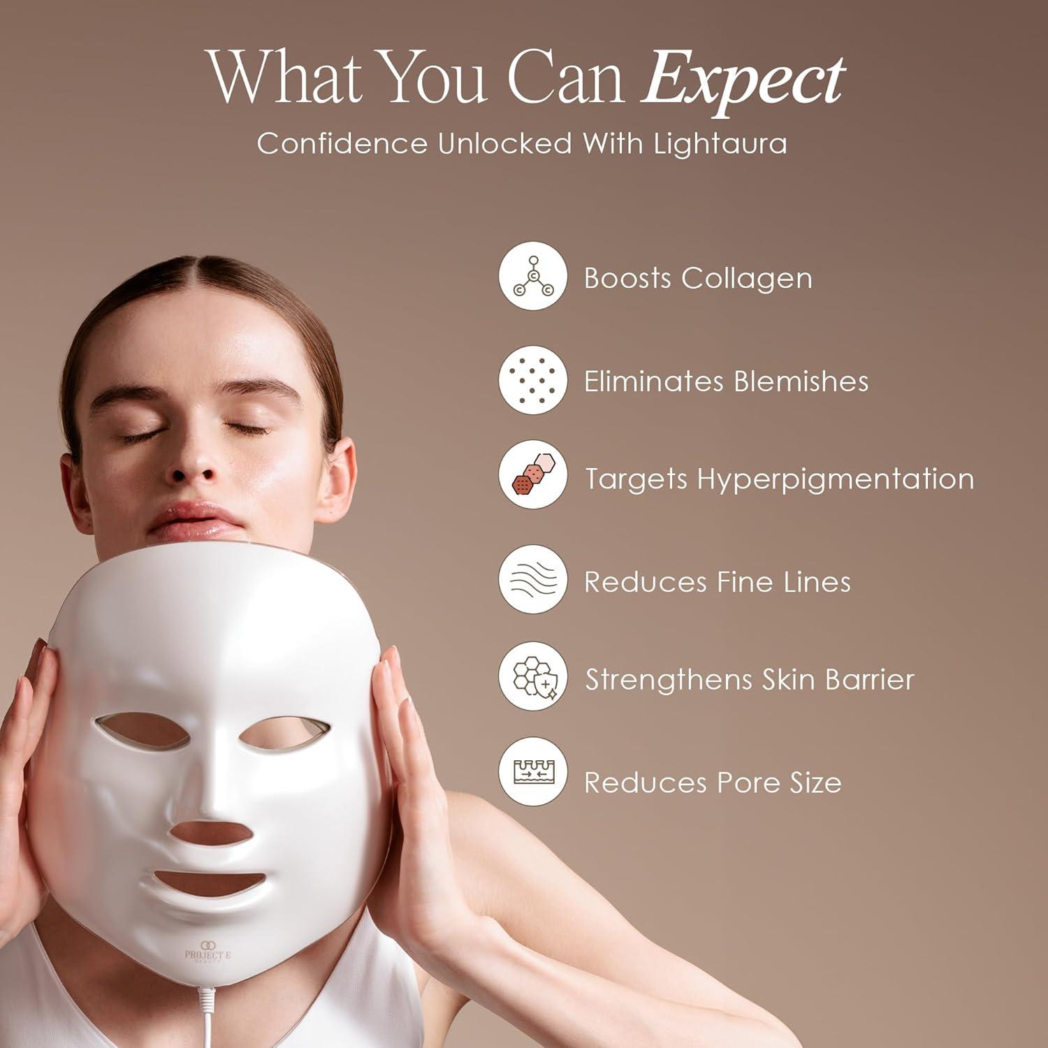 Project E Beauty LED Face Mask - 7 Colors Light Therapy for