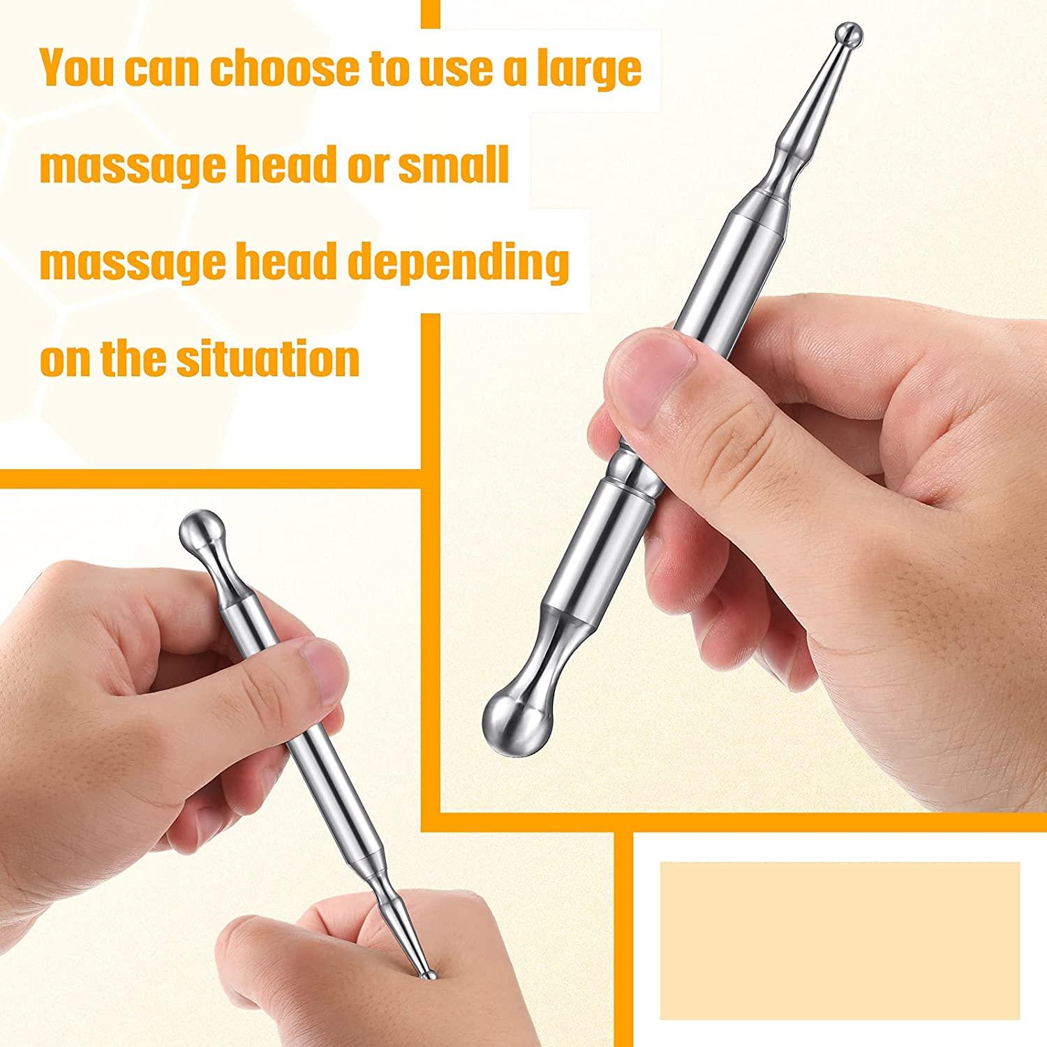 Stainless Steel Acupressure Bar Massage Pen Manual Acupressure PenDeep