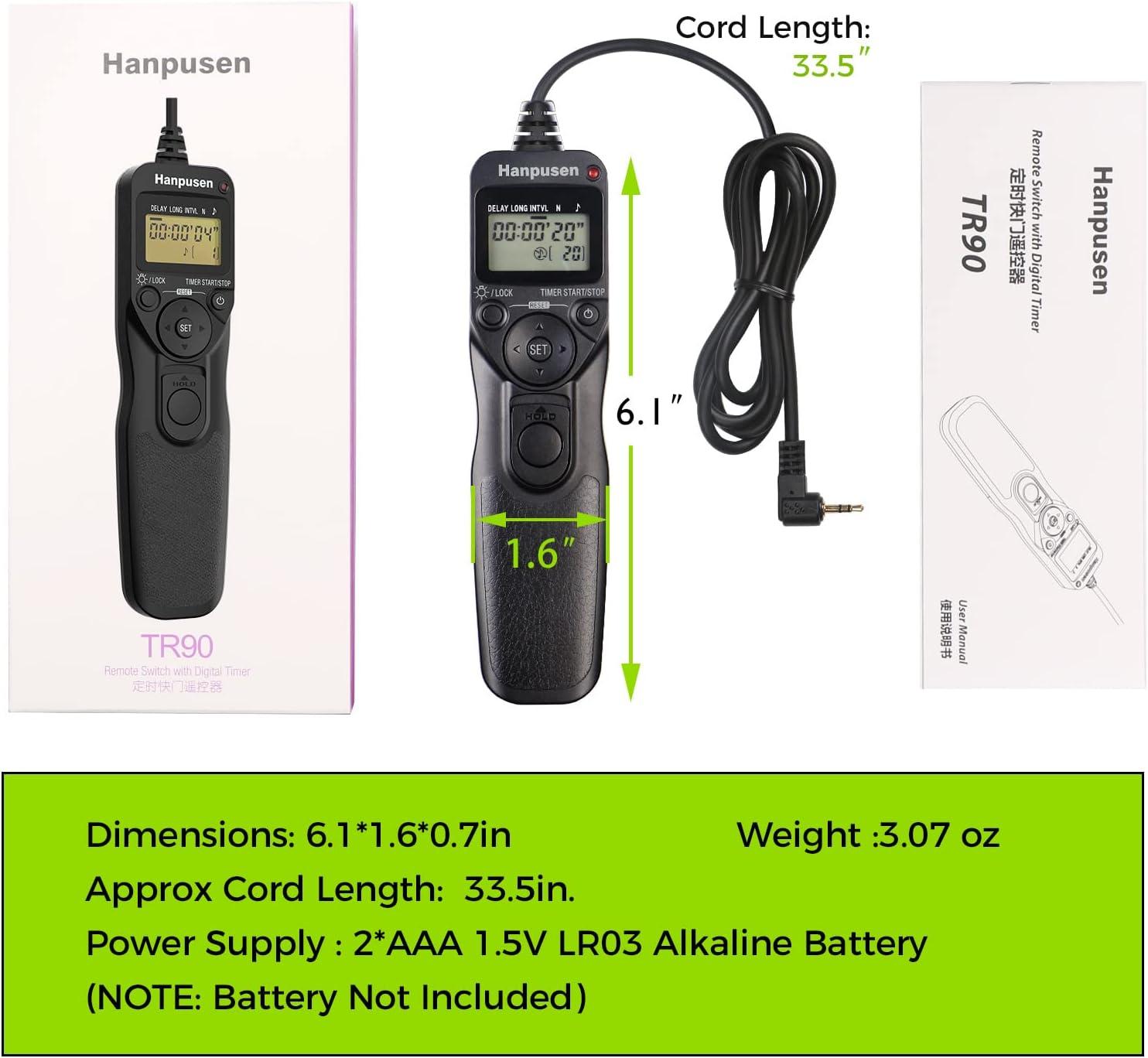 Timer Remote Shutter Release Intervalometer for Canon EOS R6 R RA RP ...